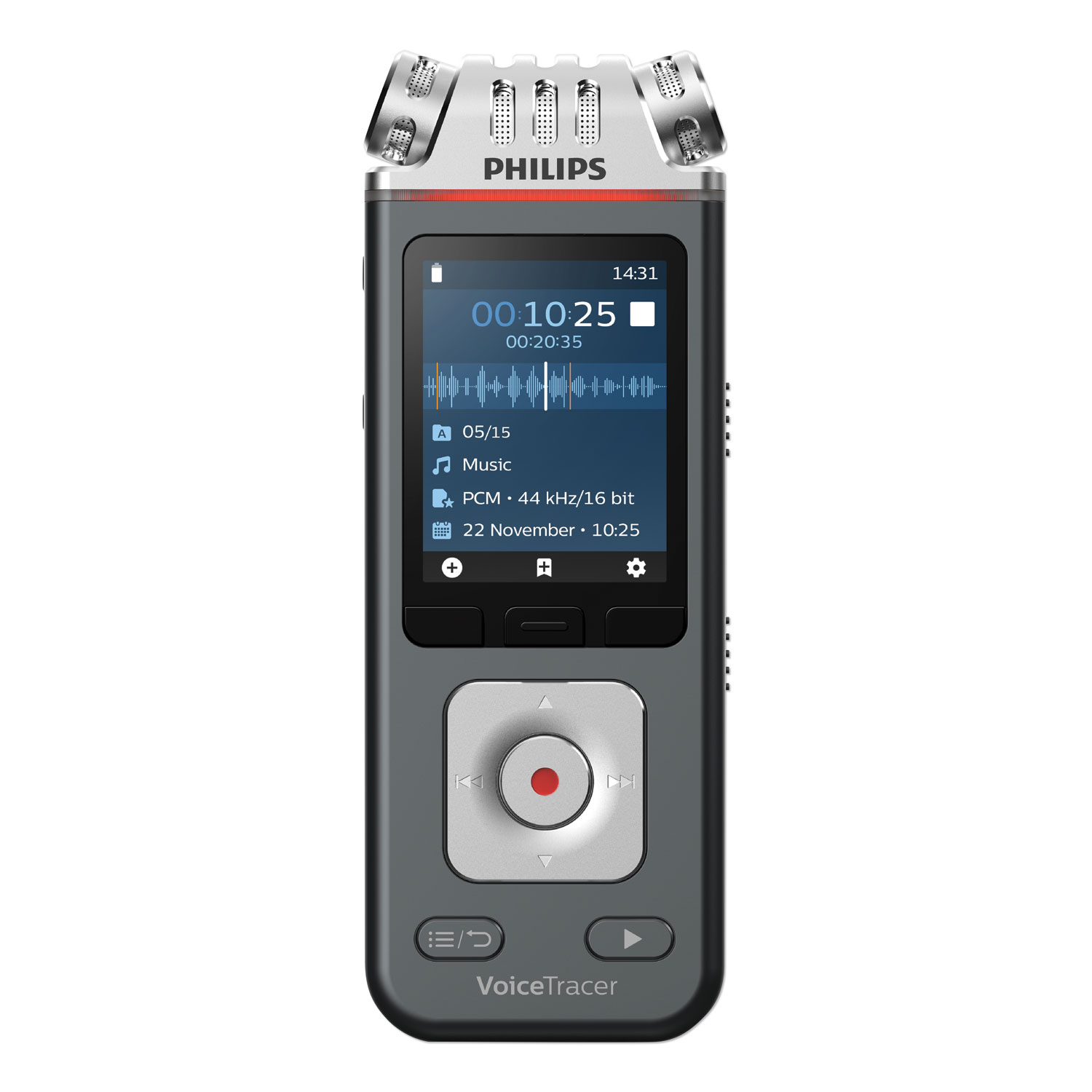  Philips DVT6110 Voice Tracer 6110 Digital Recorder, 8 GB, Black (PSPDVT6110) 