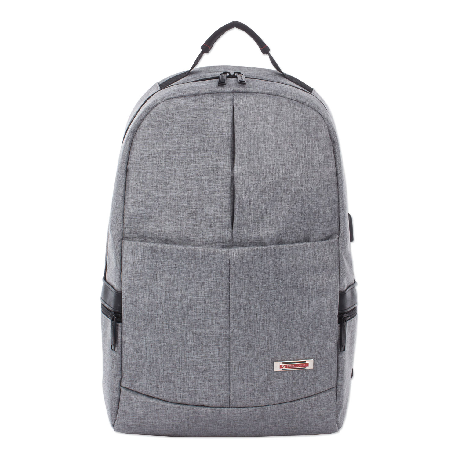  Swiss Mobility BKP1066SMGRY Sterling Slim Business Backpack, Holds Laptops 15.6, 5.5 x 5.5 x 18, Gray (SWZBKP1066SMGRY) 