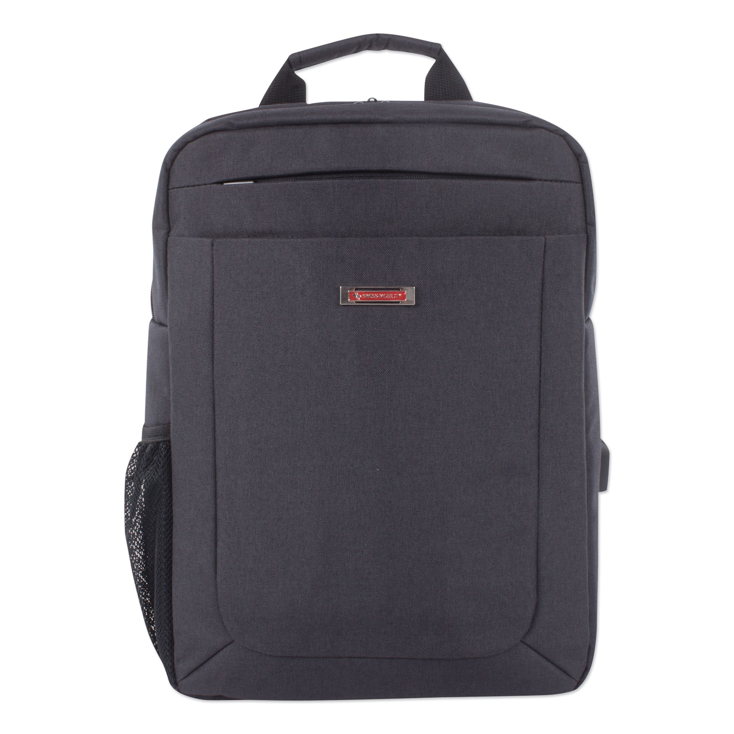  Swiss Mobility BKP1011SMCH Cadence Slim Business Backpack, Holds Laptops 15.6, 4.5 x 4.5 x 17, Charcoal (SWZBKP1011SMCH) 