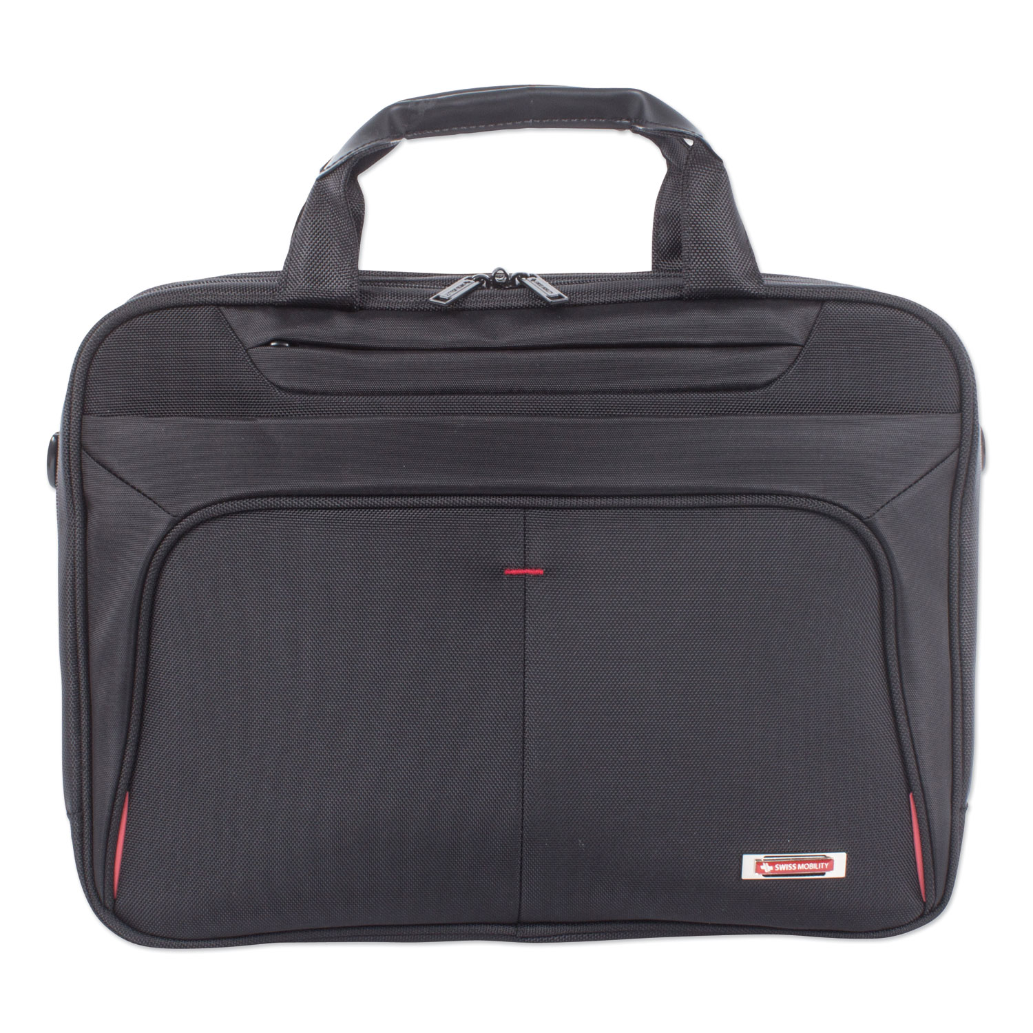  Swiss Mobility EXB1005SMBK Purpose Executive Briefcase, Holds Laptops 15.6, 3.5 x 3.5 x 12, Black (SWZEXB1005SMBK) 