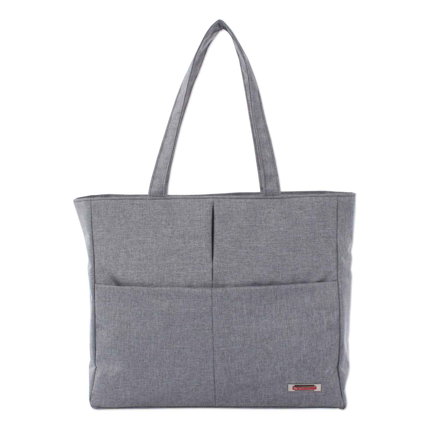 Swiss Mobility LBG1069SMGRY Sterling Ladies Tote Bag, Holds Laptops 15.6, 5.25 x 5.25 x 13.25, Gray (SWZLBG1069SMGRY) 