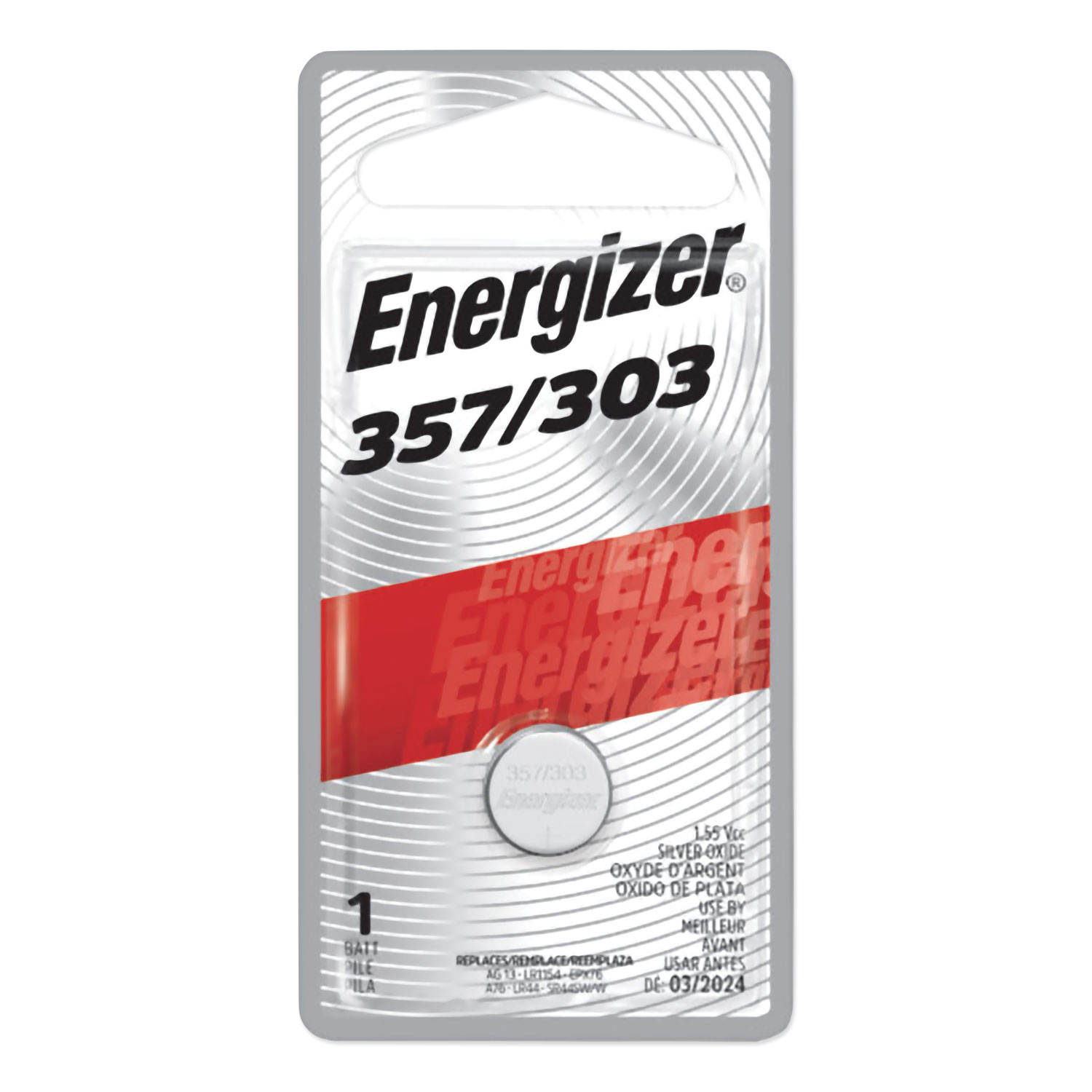  Energizer 357BPZ 357/303 Silver Oxide Button Cell Battery, 1.5V (EVE357BPZ) 