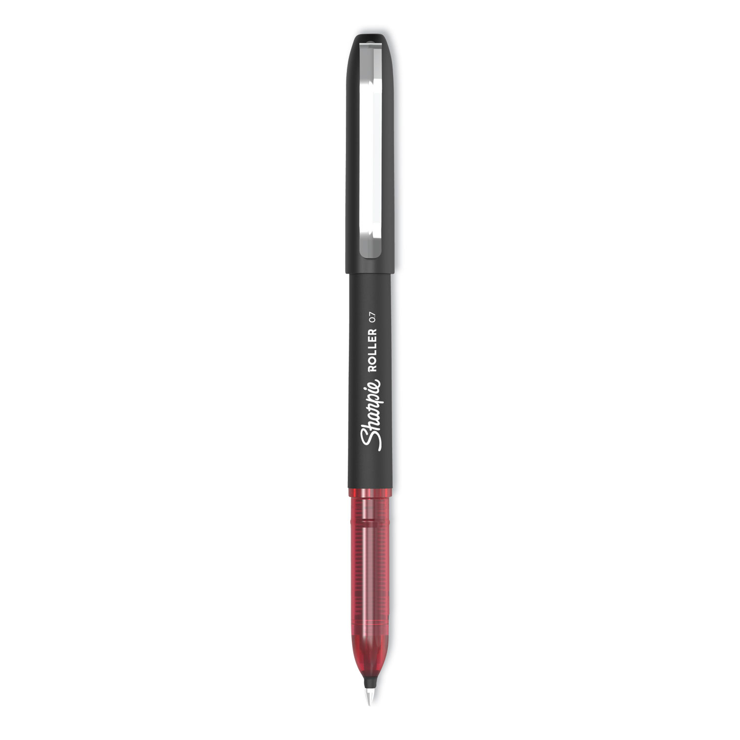  Sharpie Roller 2101304 Roller Ball Stick Pen, Medium 0.7 mm, Red Ink/Barrel, Dozen (SAN2101304) 