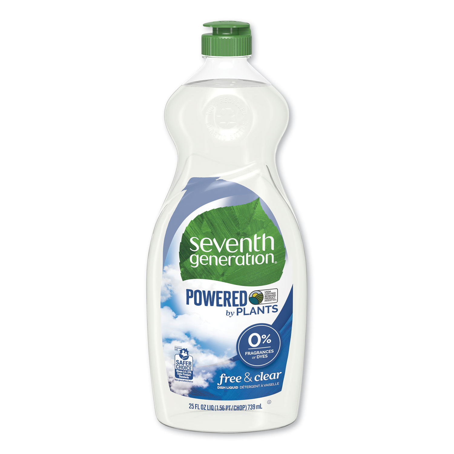  Seventh Generation SEV 22733 Natural Dishwashing Liquid, Free and Clear, 25 oz Bottle, 12/Carton (SEV22733CT) 