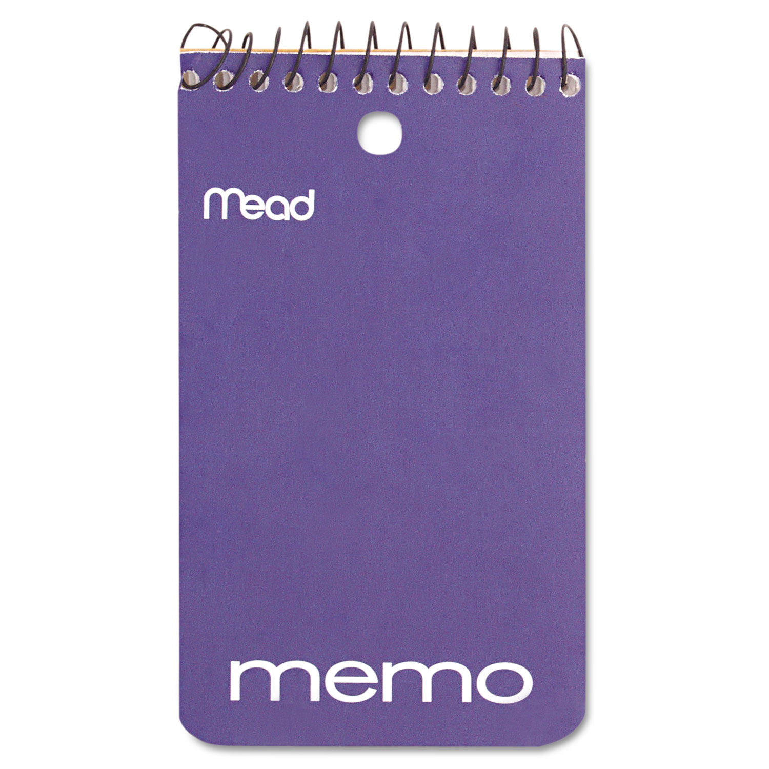 Memo Book, College Ruled, 3 x 5, Wirebound, Punched, 60 Sheets, Assorted