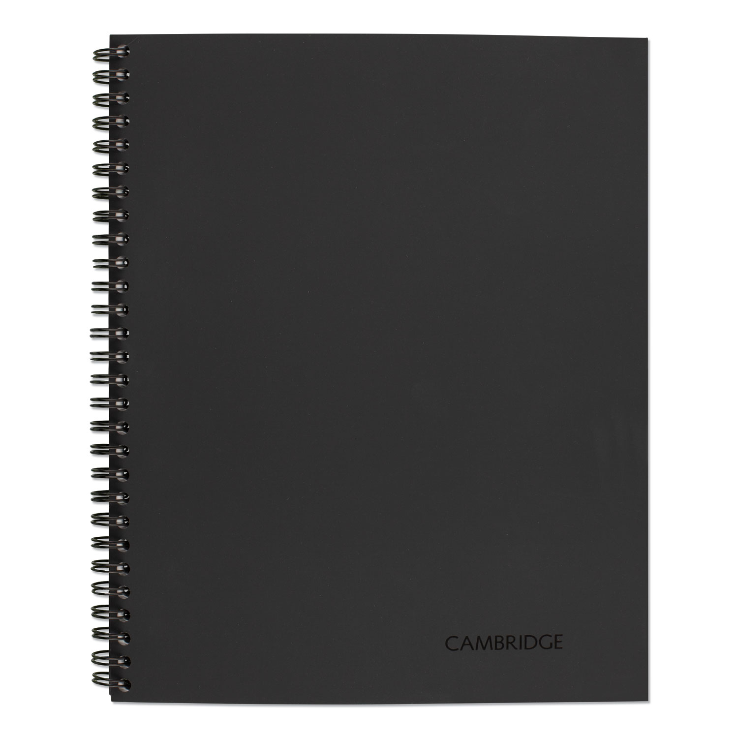  Cambridge 06062 Wirebound Business Notebook, Wide/Legal Rule, Black Cover, 11 x 8.5, 80 Sheets (MEA06062) 