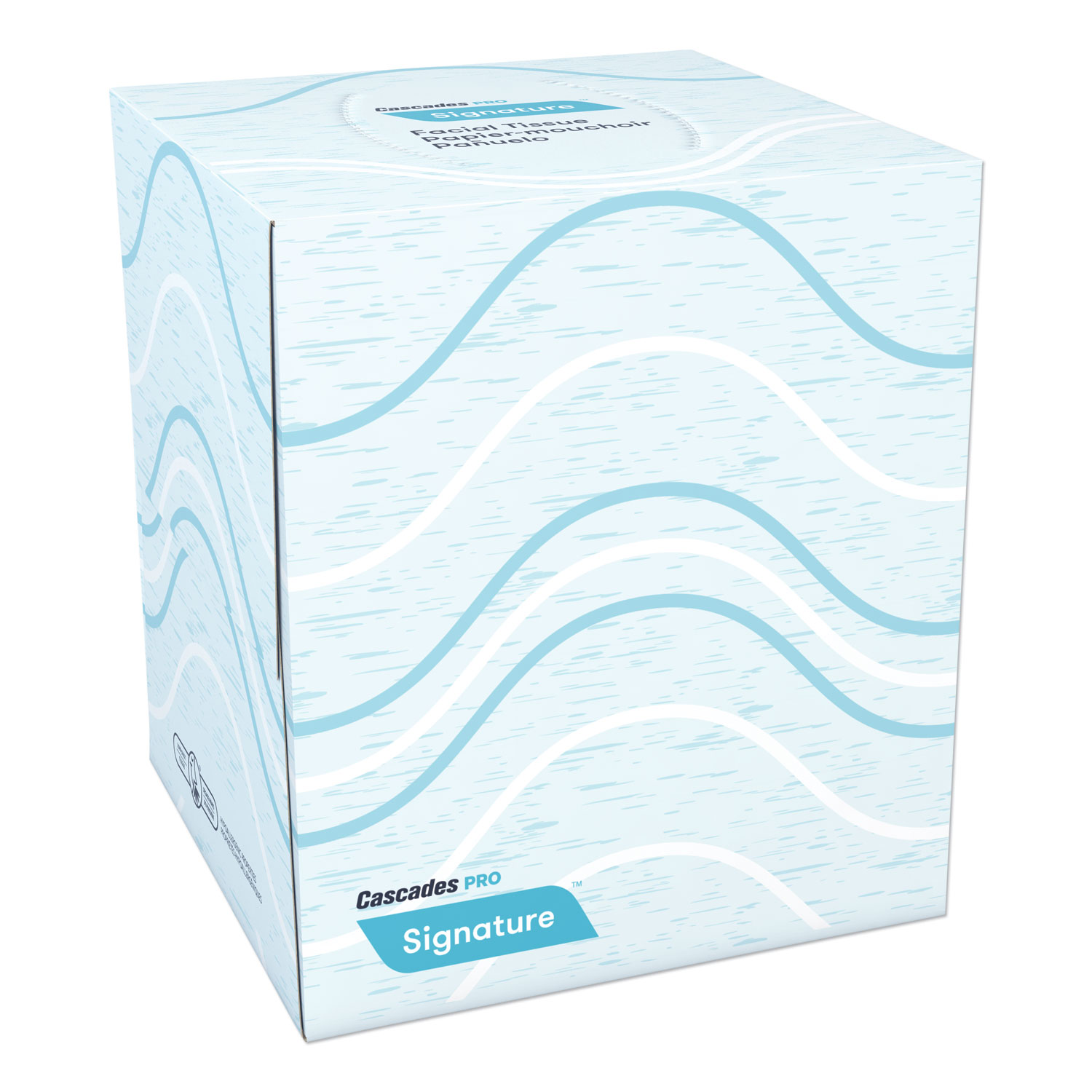  Cascades PRO F710 Signature Facial Tissue, 2-Ply, White, Cube, 90 Sheets/Box, 36 Boxes/Carton (CSDF710) 
