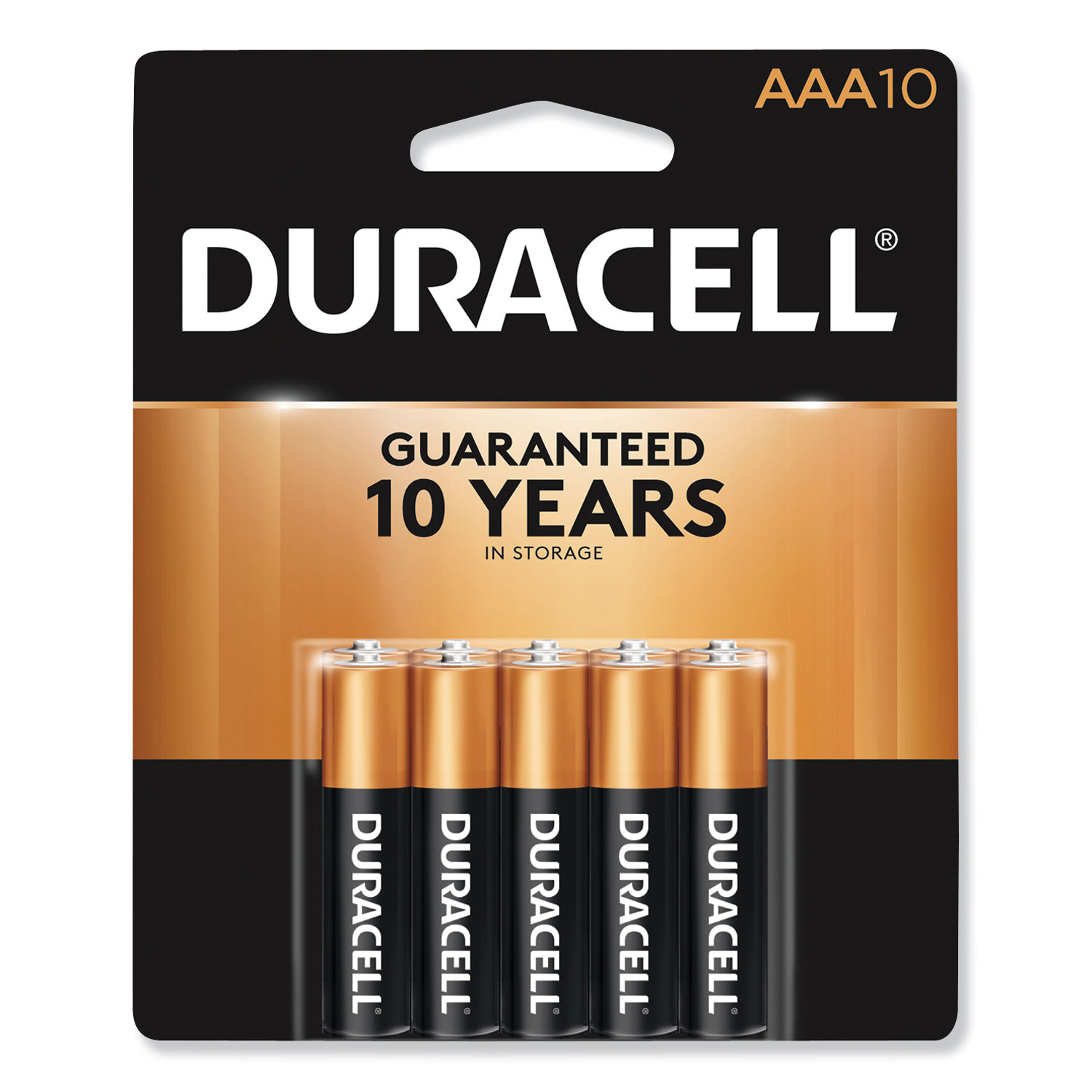  Duracell MN2400B10Z CopperTop Alkaline AAA Batteries, 10/Pack (DURMN2400B10Z) 