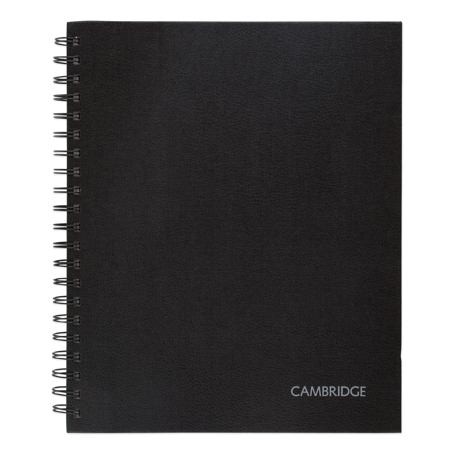  Cambridge Limited 06100 Hardbound Notebook w/ Pocket, 1 Subject, Wide/Legal Rule, Black Cover, 11 x 8.5, 96 Sheets (MEA06100) 