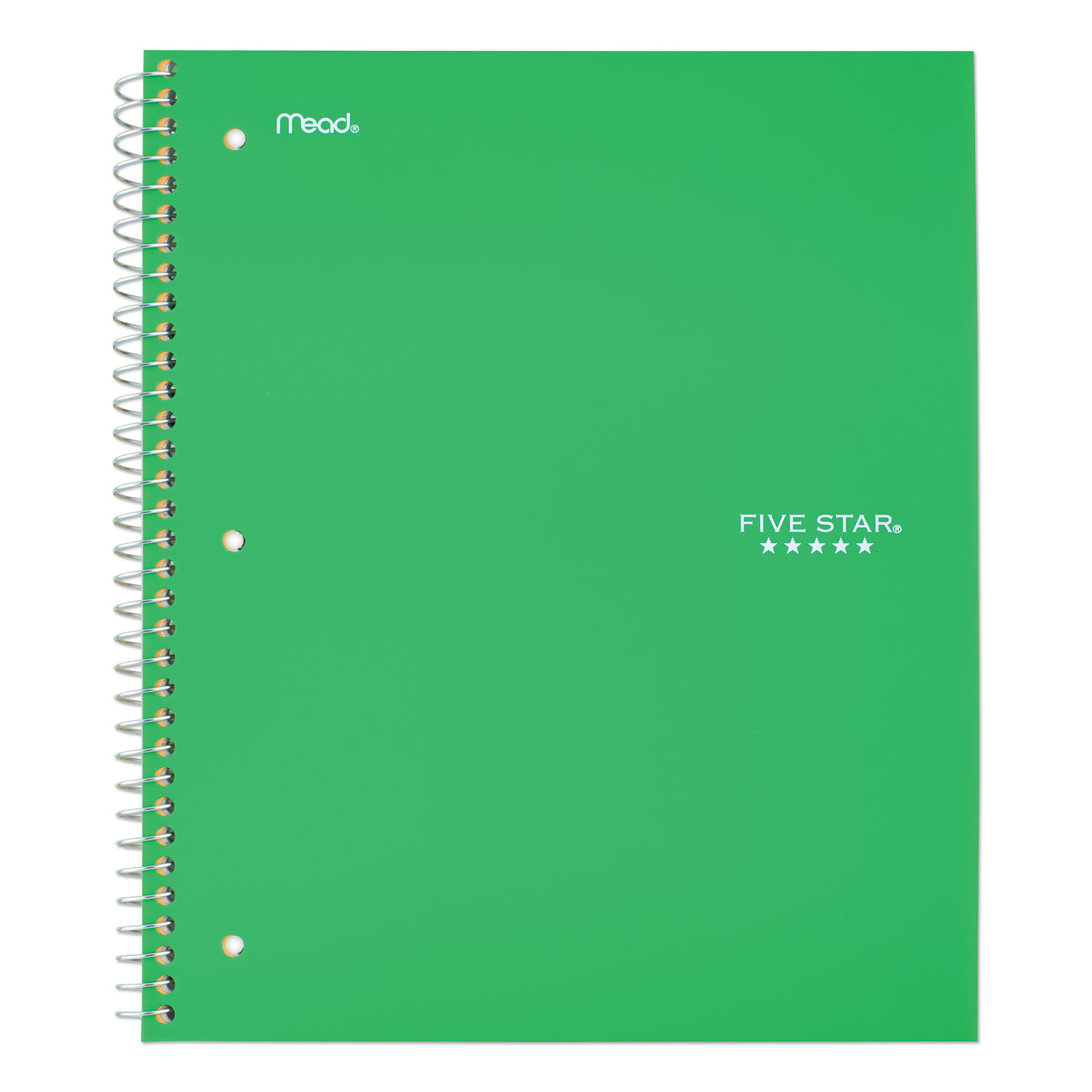  Five Star 72055 Wirebound Notebook, 1 Subject, Medium/College Rule, Green Cover, 11 x 8.5, 100 Sheets (MEA72055) 