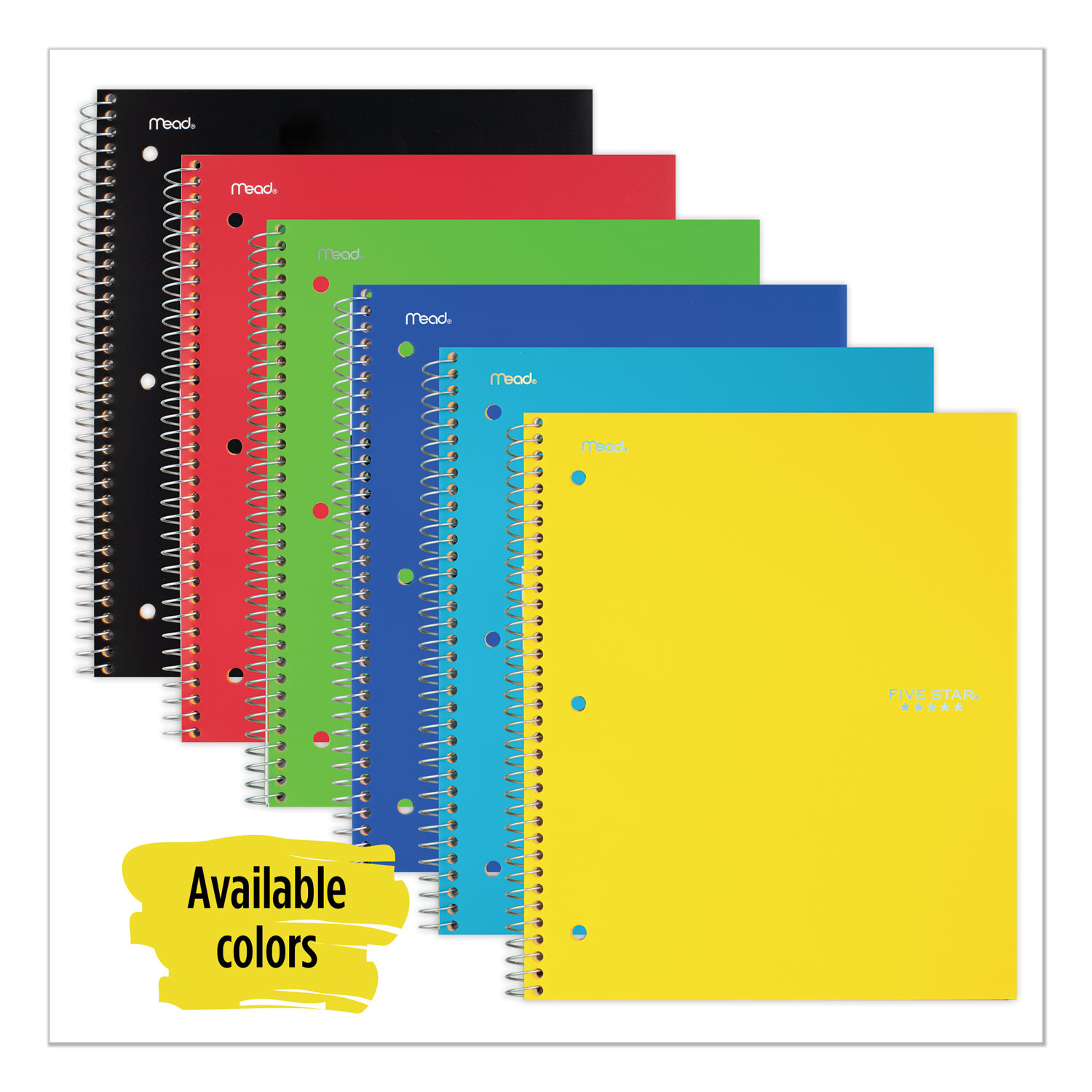  Five Star 06190 Wirebound Notebook, 4 sq/in Quadrille Rule, 11 x 8.5, White, 100 Sheets (MEA06190) 