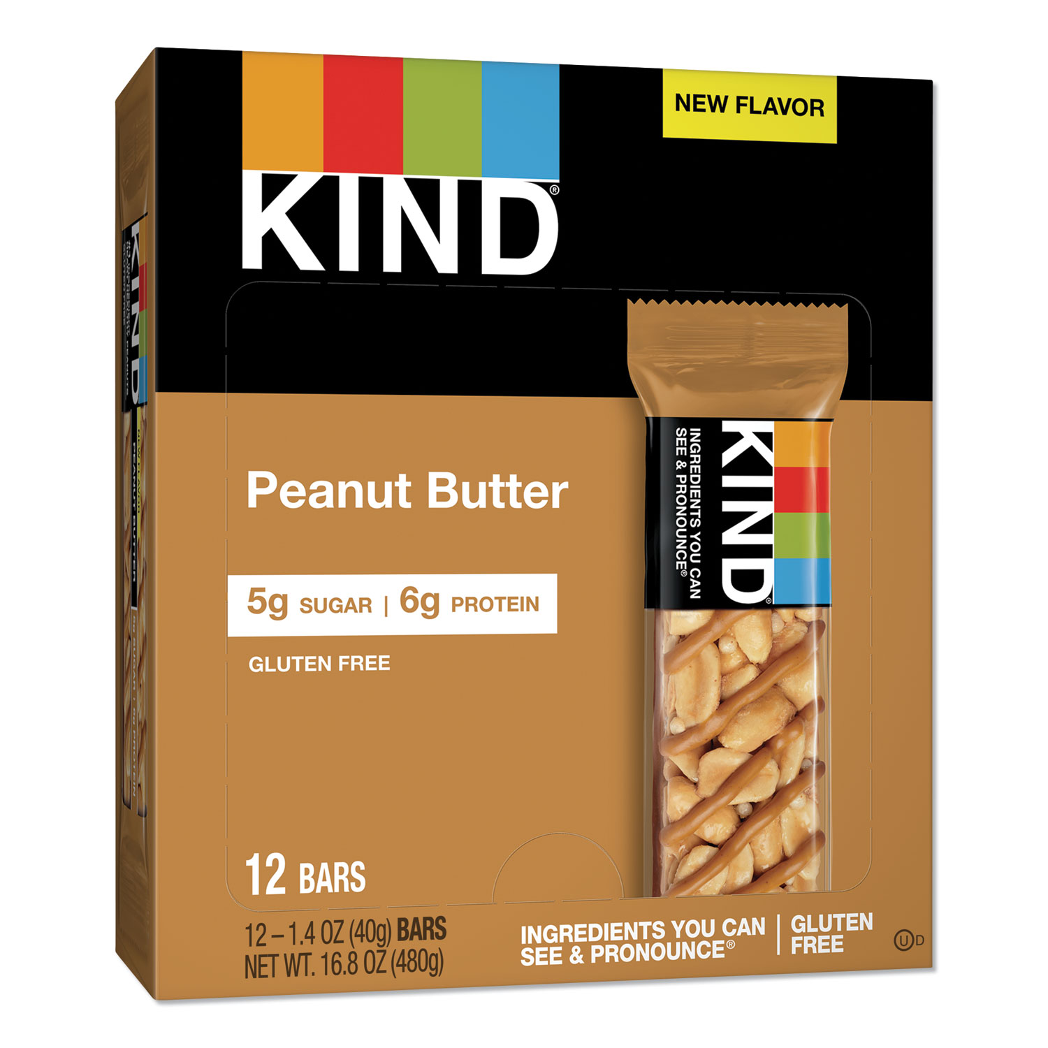  KIND 27742 Nuts and Spices Bar, Peanut Butter, 1.4 oz, 12/Pack (KND27742) 