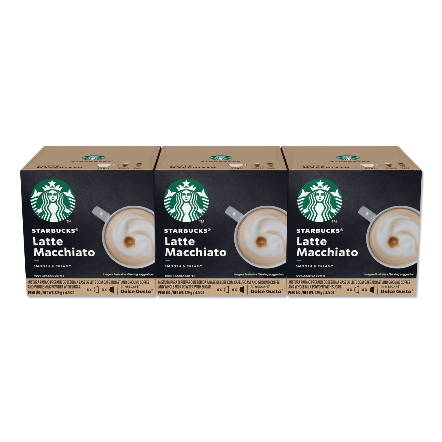  NESCAFÉ Dolce Gusto 94142 Starbucks Coffee Capsules, Latte Macchiato, 36/Carton (NES94142) 