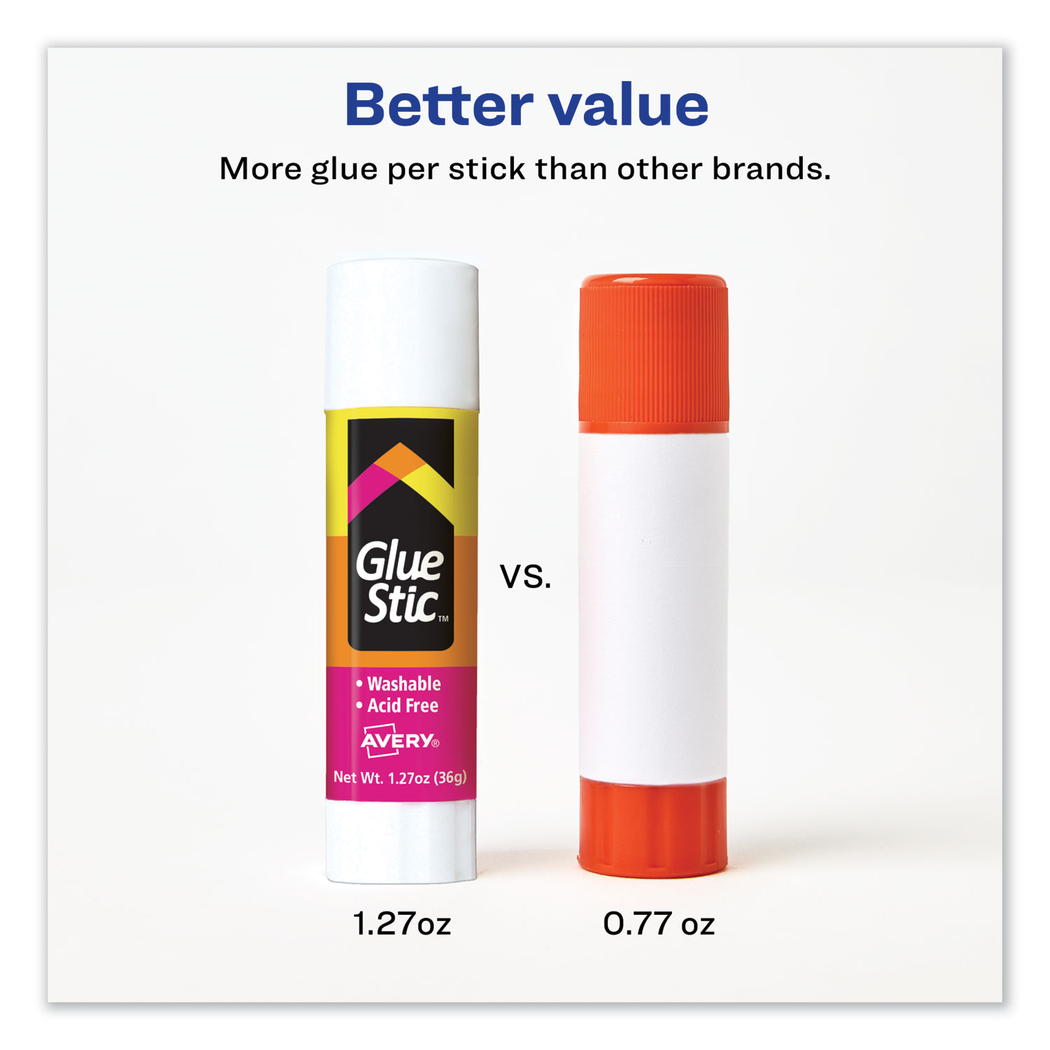 Permanent Glue Stic, 0.26 oz, Applies White, Dries Clear -  mastersupplyonline