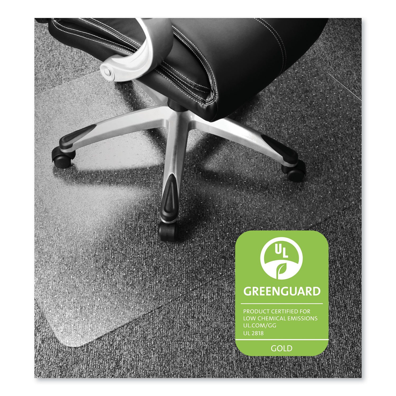 Floortex ER1115223ER Cleartex Ultimat Polycarbonate Chair Mat for Low/Medium Pile Carpet, 48 x 60, Clear (FLRER1115223ER) 