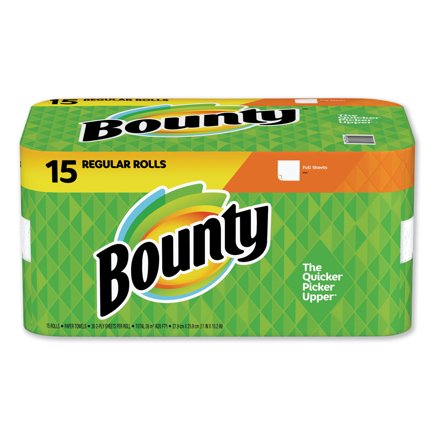  Bounty 74844 Paper Towels, 2-Ply, White, 36 Sheets/Roll, 15 Rolls/Carton (PGC74844) 