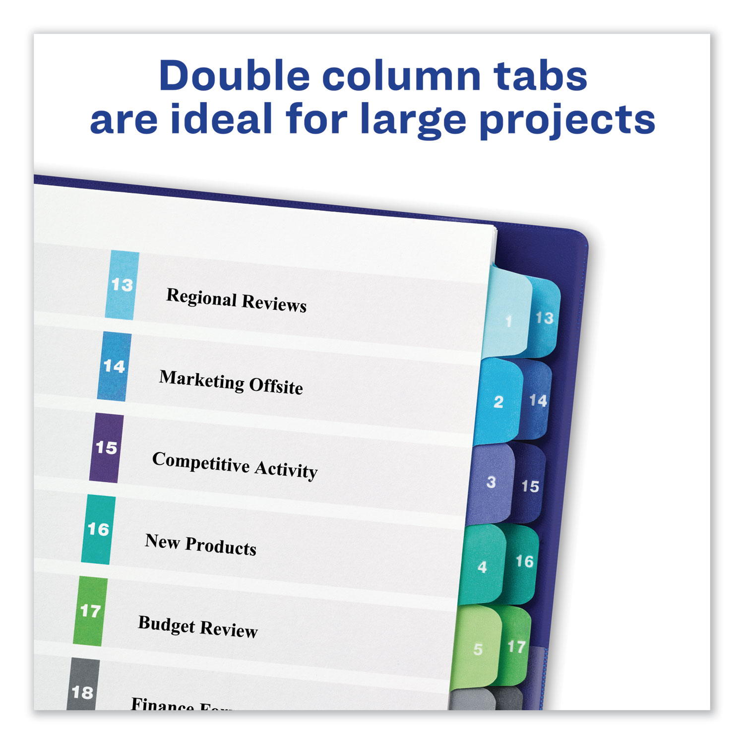 24-Tab Set 1 Set Avery Double-Column Ready Index Dividers 11321 