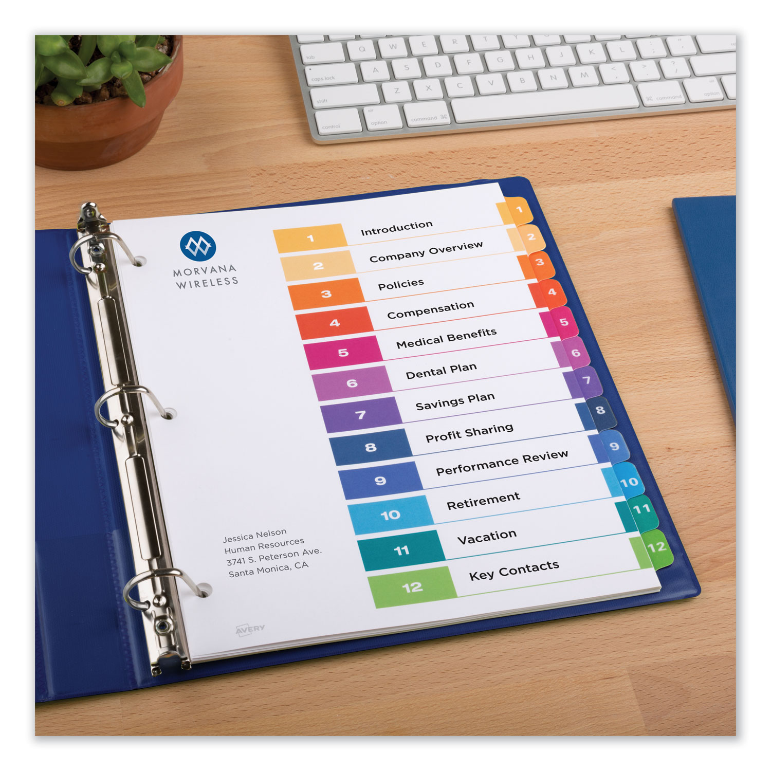 Customizable TOC Ready Index Multicolor Dividers AVE11083 