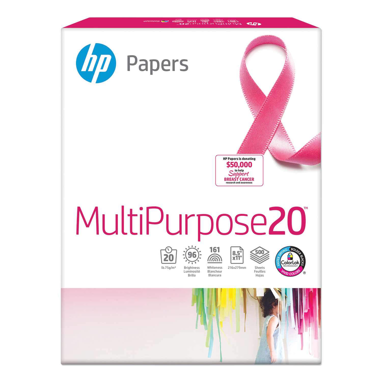 MultiPurpose20 Paper, 96 Bright, 20lb, 8.5 x 11, White, 500 Sheets/Ream, 10 Reams/Carton