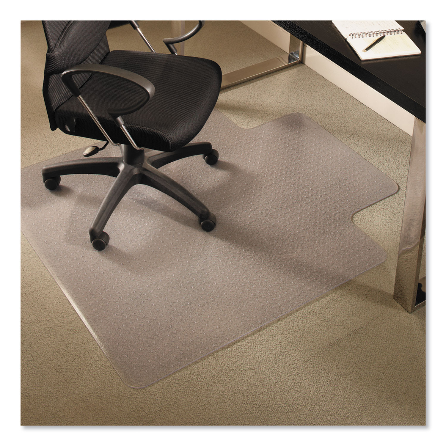  ES Robbins 122173 EverLife Chair Mats for Medium Pile Carpet with Lip, 45 x 53, Clear (ESR122173) 