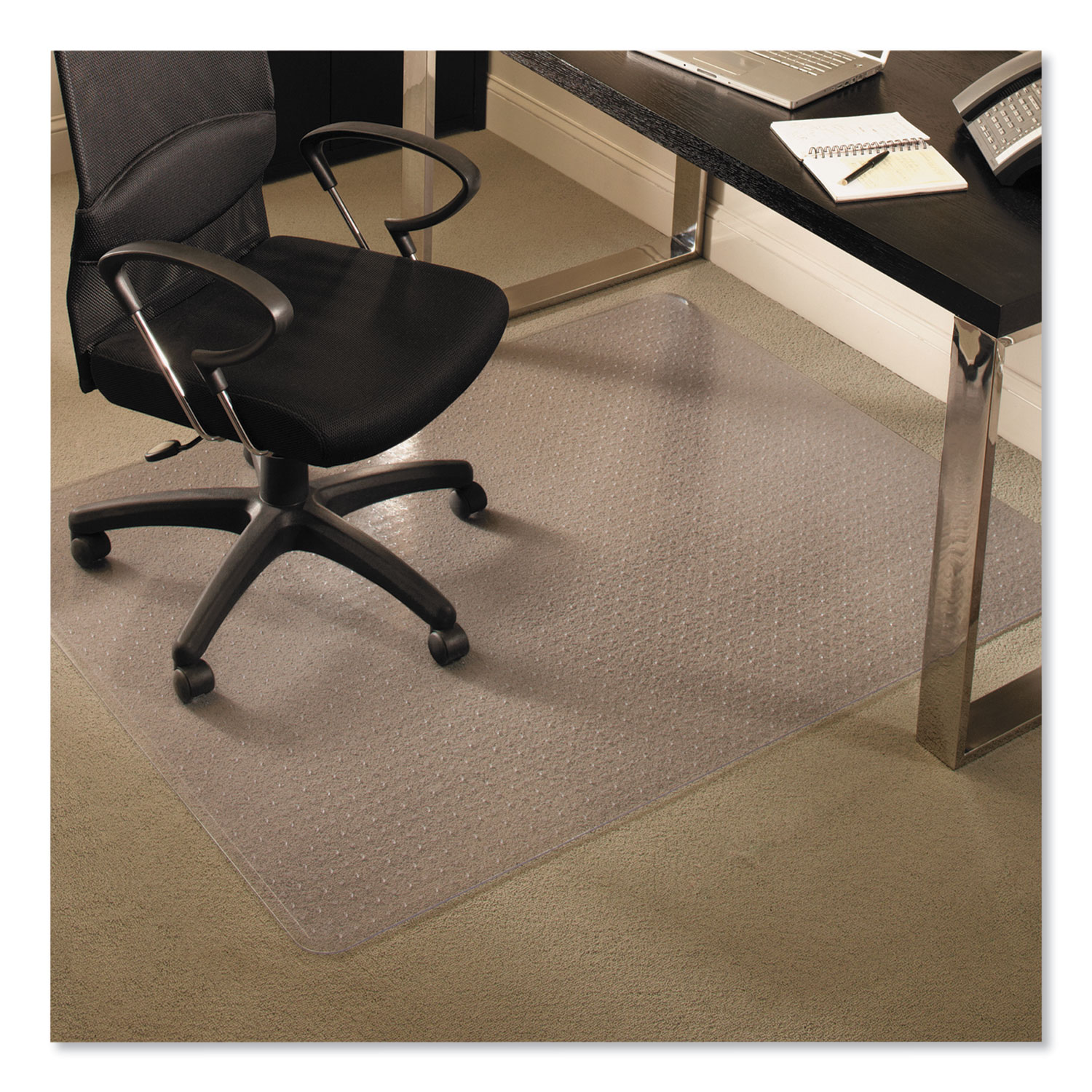  ES Robbins 122371 EverLife Chair Mats for Medium Pile Carpet, Rectangular, 46 x 60, Clear (ESR122371) 
