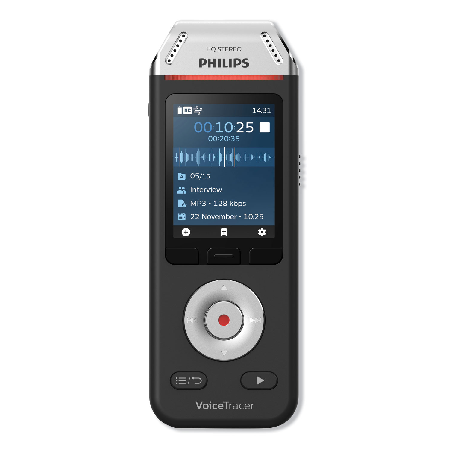  Philips DVT2810 Voice Tracer DVT2810 Digital Recorder, 8 GB, Black (PSPDVT2810) 