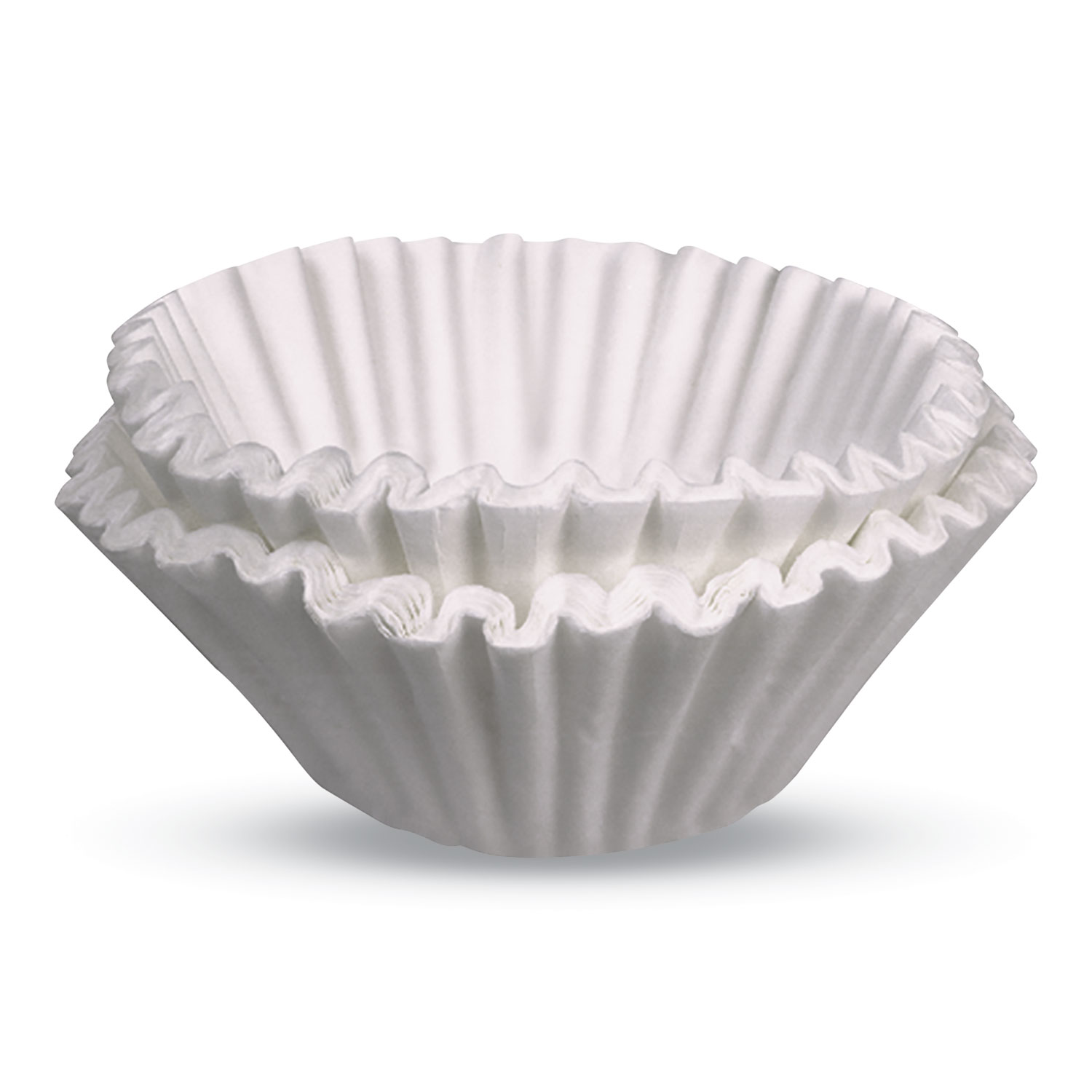 BUNN® Commercial Coffee Filters, Gourmet C Funnel, 8-Cup, White, 500/Pack, 2 Packs/Carton