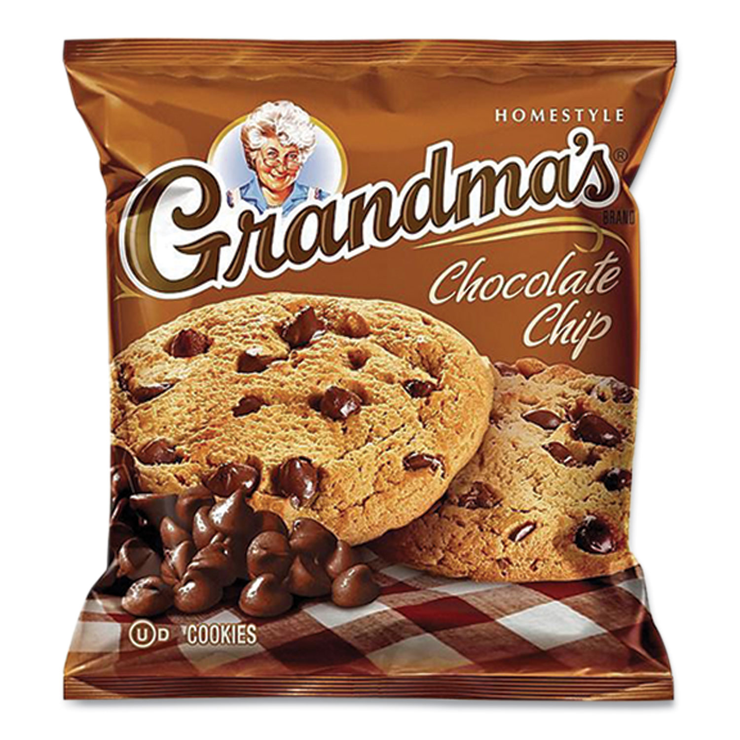  Grandma's FRI45092 Cookies - Single Serve, Chocolate Chip, 2.5 oz Packet, 60/Carton (GRM356242) 