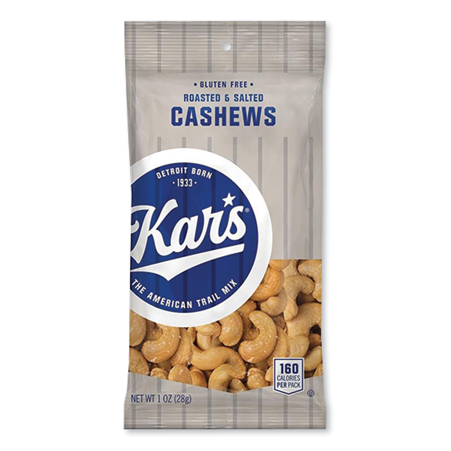 Kars Nut Snacks, Salted Cashews, 1 oz Packets, 30/Carton