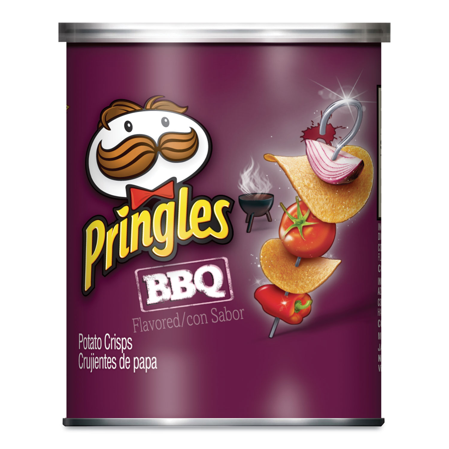 Pringles® Potato Crisps, BBQ, 1.41 oz Can, 36/Box