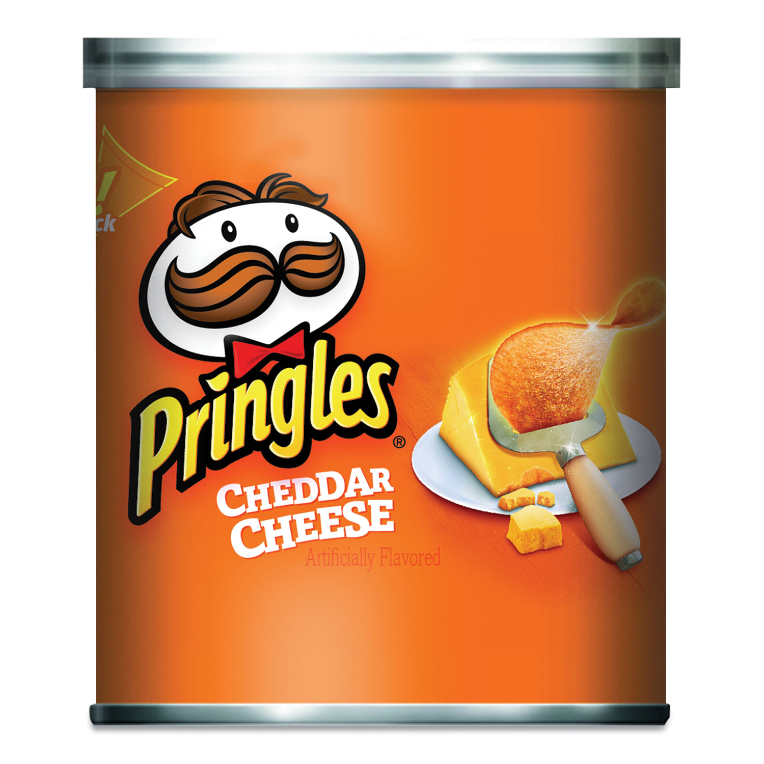 Pringles® Potato Crisps, Cheddar Cheese, 1.41 oz Can, 36/Box