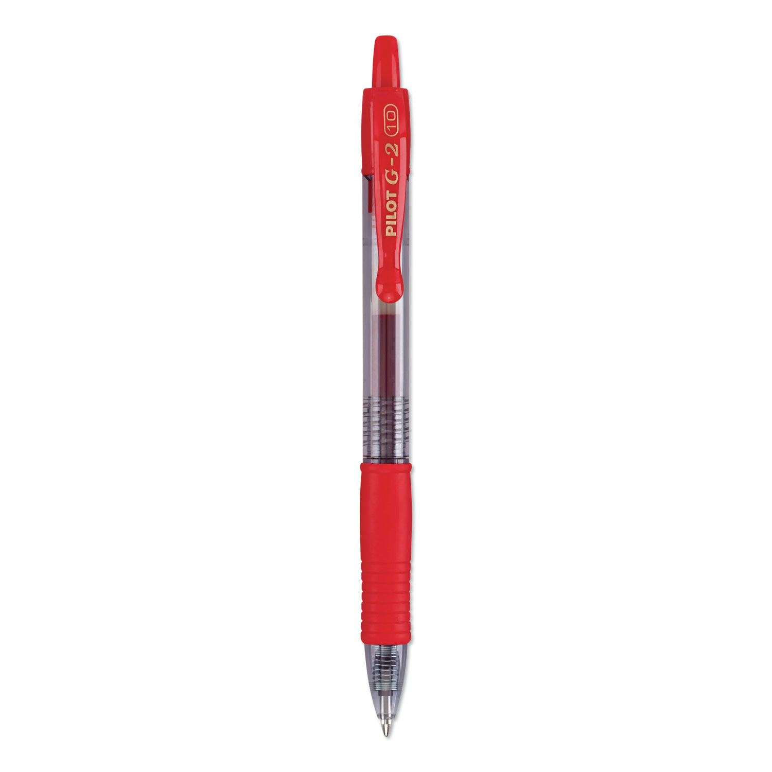  Pilot 31258 G2 Premium Retractable Gel Pen, 1mm, Red Ink, Smoke Barrel, Dozen (PIL31258) 