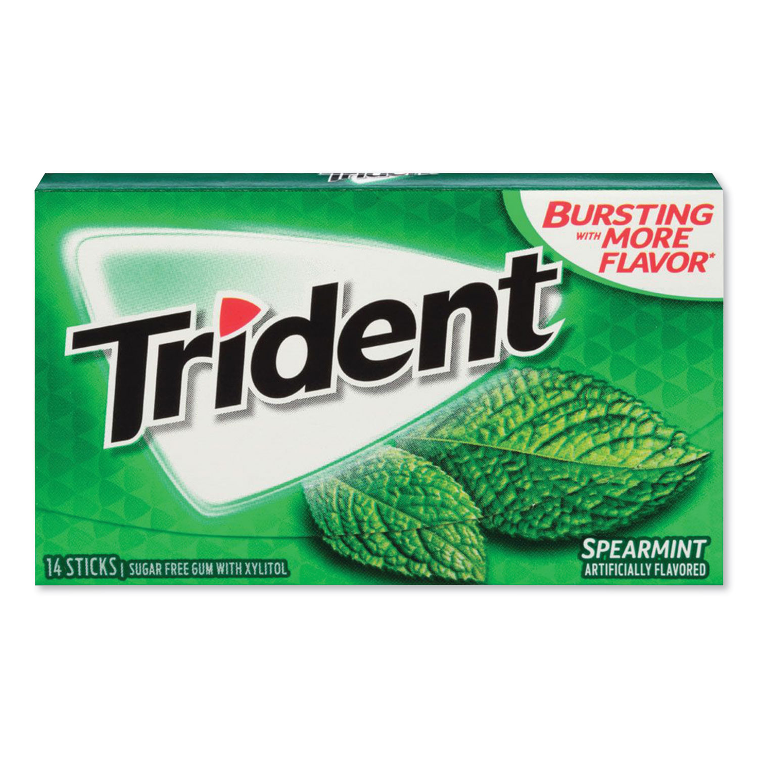  Trident MOZ01106 Sugar-Free Gum, Spearmint, 14 Sticks/Pack, 12 Packs/Box (CDB2051058) 