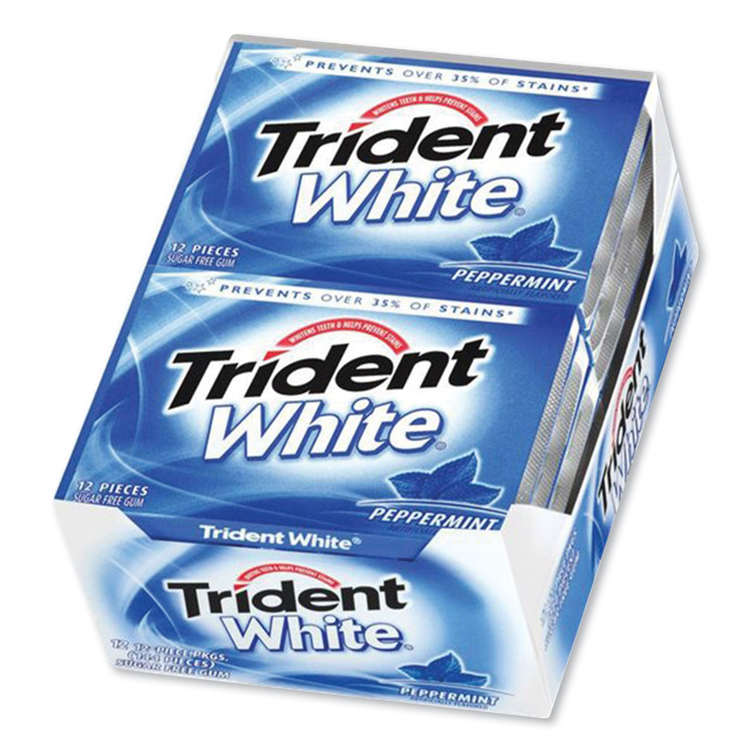  Trident AMC67608 Sugar-Free Gum, Peppermint, 12 Sticks/Pack, 9 Packs/Box (CDB2051061) 