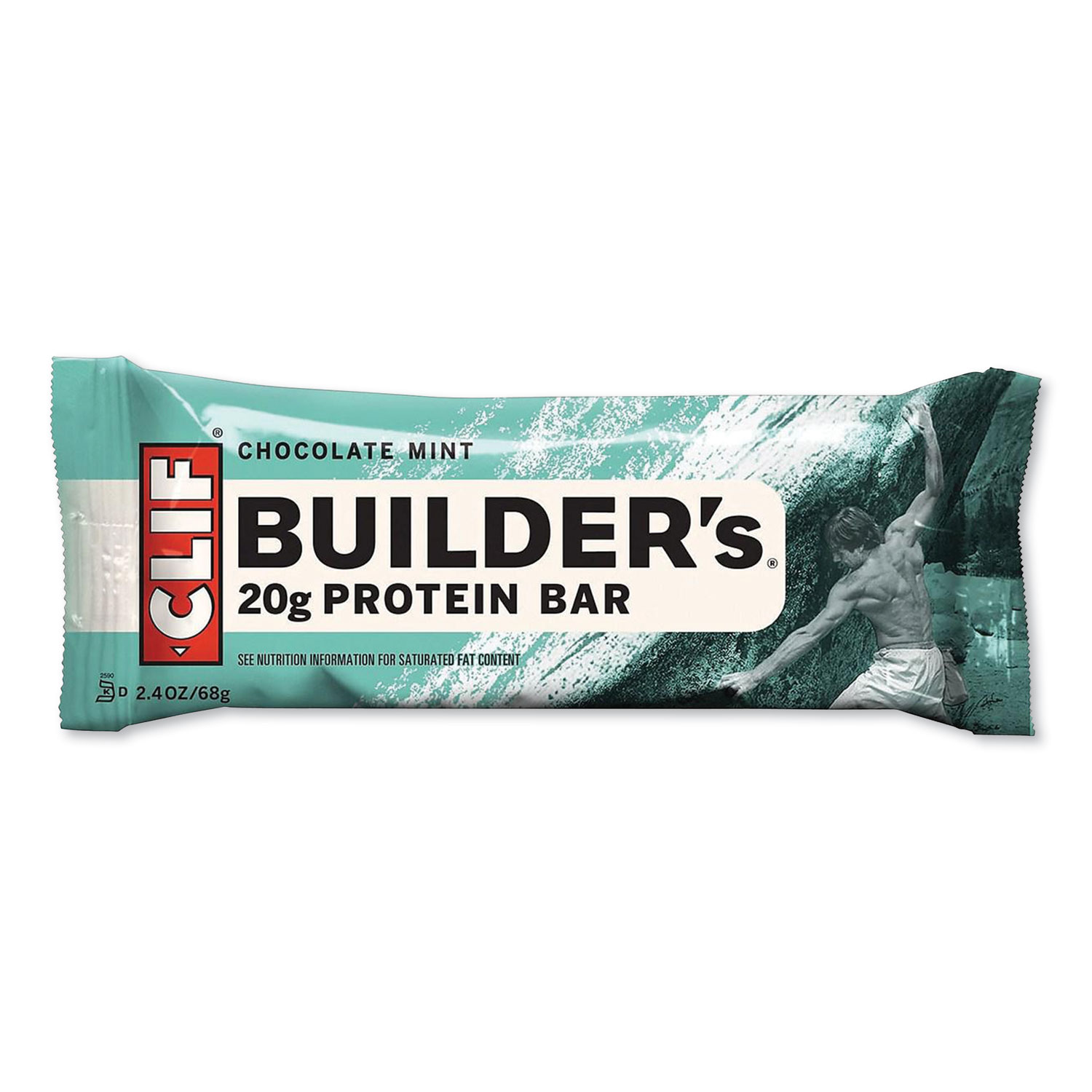 CLIF® Bar Builders Protein Bar, Chocolate Mint, 2.4 oz Bar, 12 Bars/Box