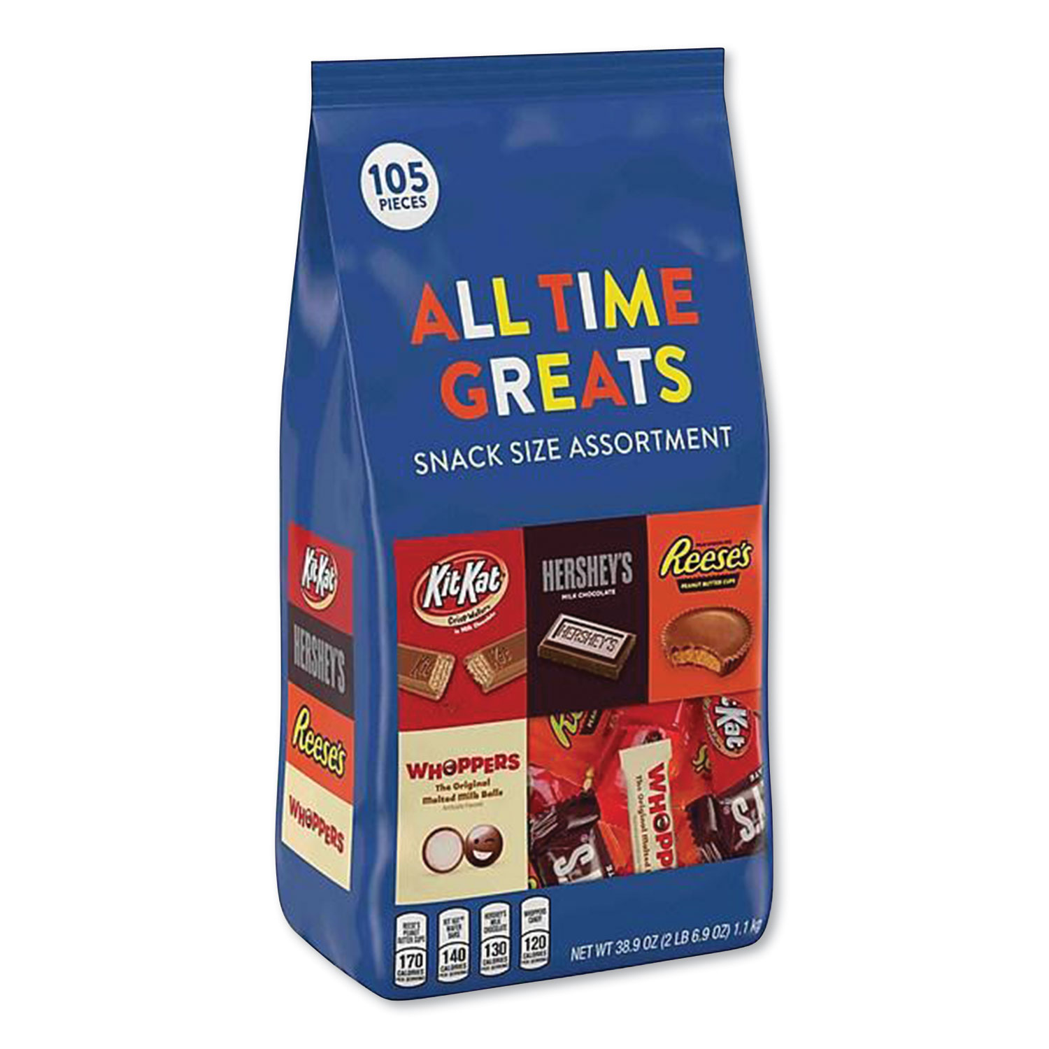  Hershey's HEC20243/39991 All Time Greats Milk Chocolate Variety Pack, Assorted, 38.9 oz Bag (HRS184446) 