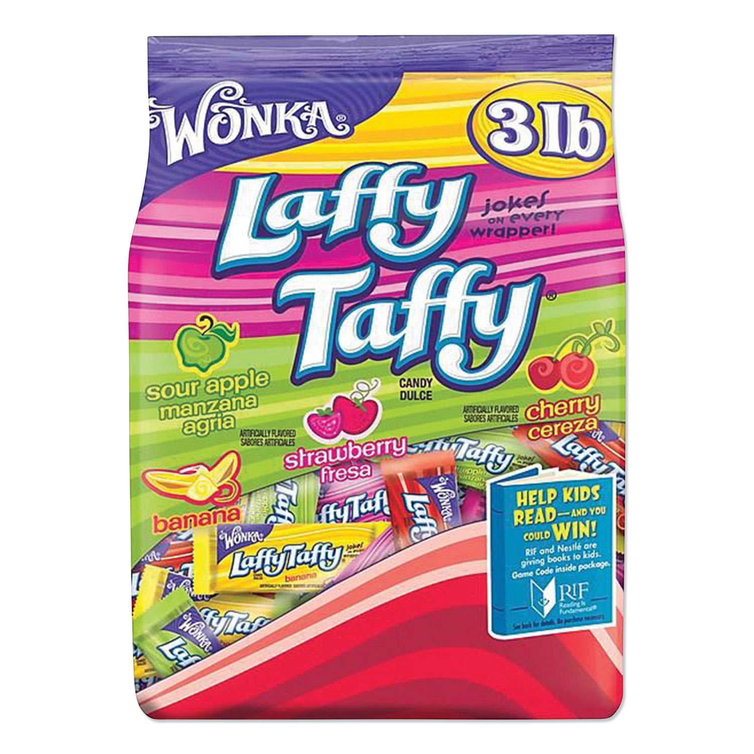 Nestlé® Wonka Laffy Taffy Assorted Pack, Individually Wrapped, 48 oz