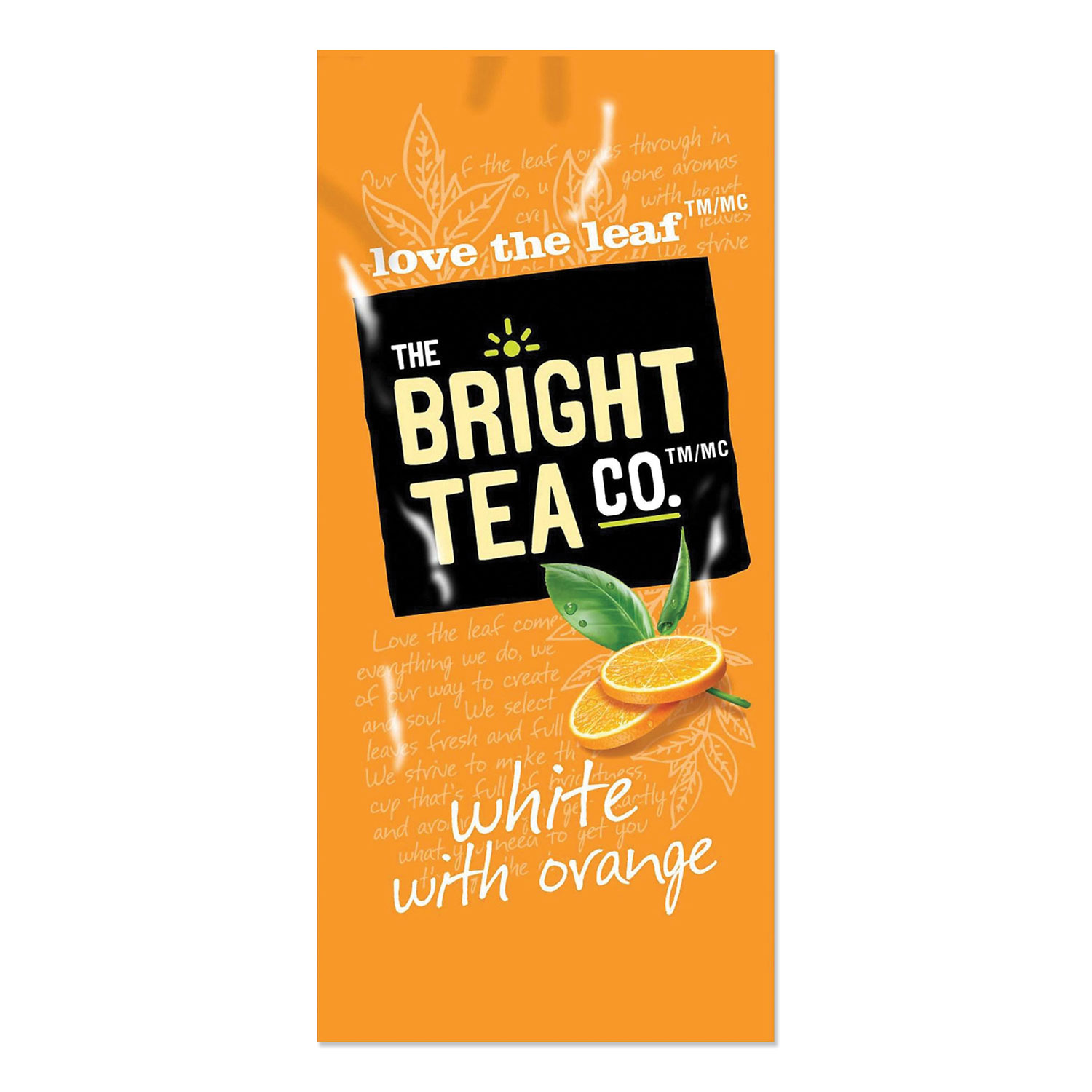  The Bright Tea Co. MDRB504 Tea Freshpack Pods, White with Orange, 0.05 oz, 100/Carton (MDK1952563) 