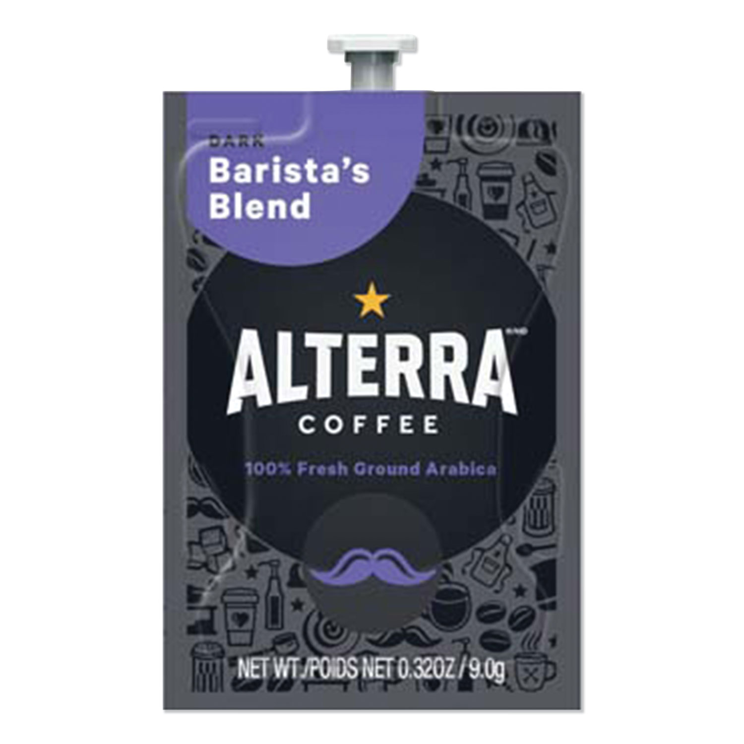 ALTERRA® Coffee Freshpack Podss, Baristas Blend, Dark Roast, 0.32 oz, 100/Carton