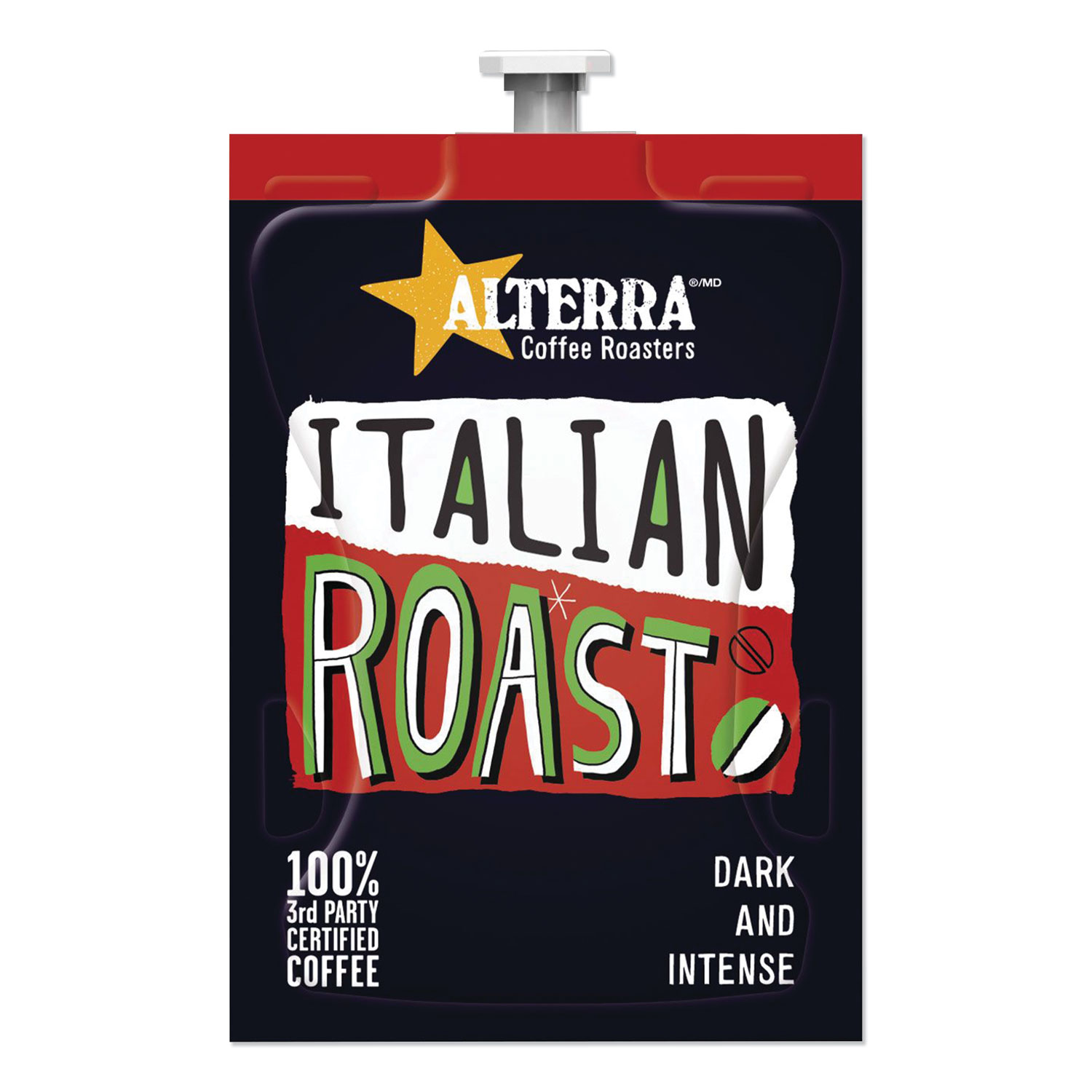ALTERRA® Coffee Freshpack Pods, Italian Roast, Dark Roast, 0.23 oz, 100/Carton