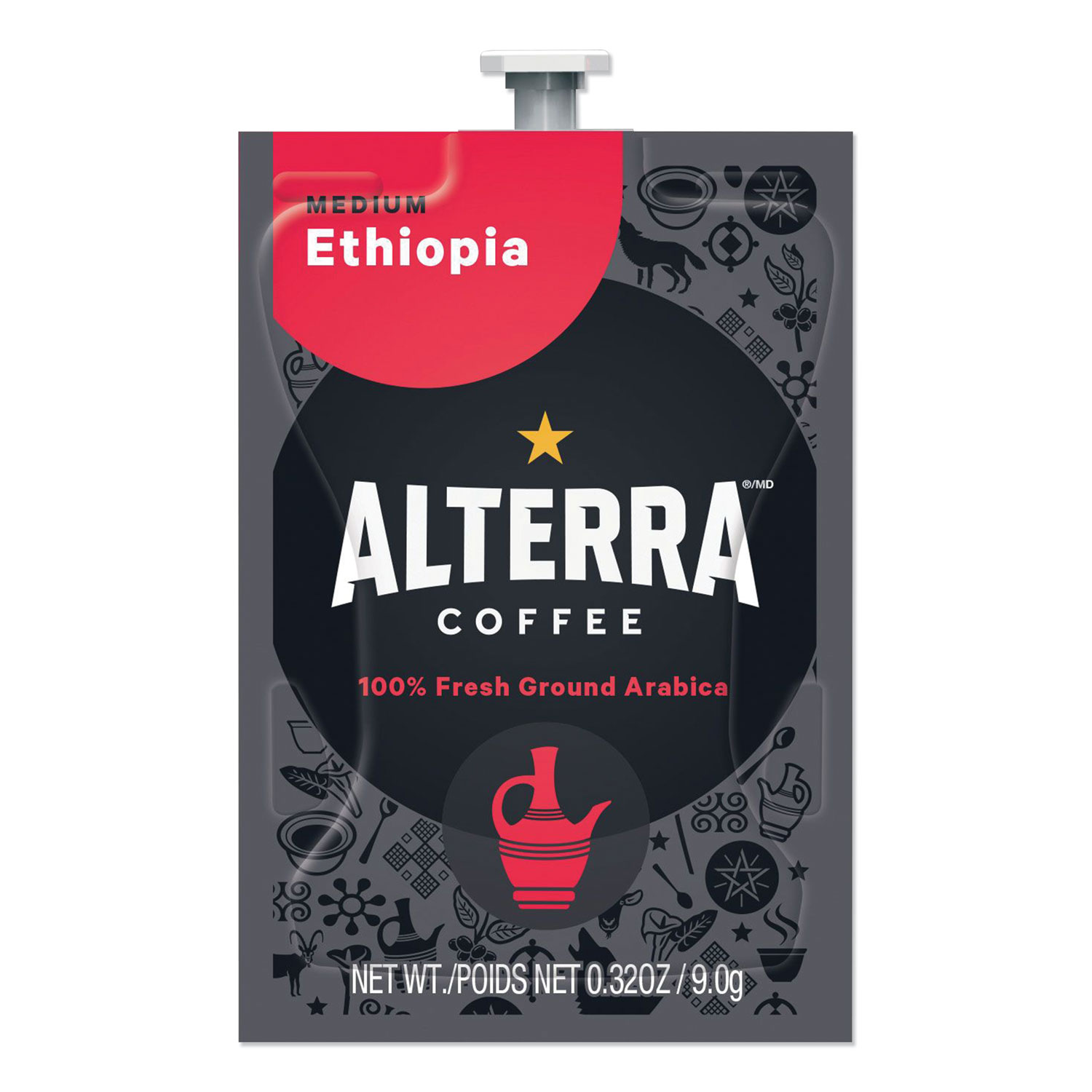 ALTERRA® Coffee Freshpack Pods, Ethiopia, Medium Roast, 0.32 oz, 100/Carton