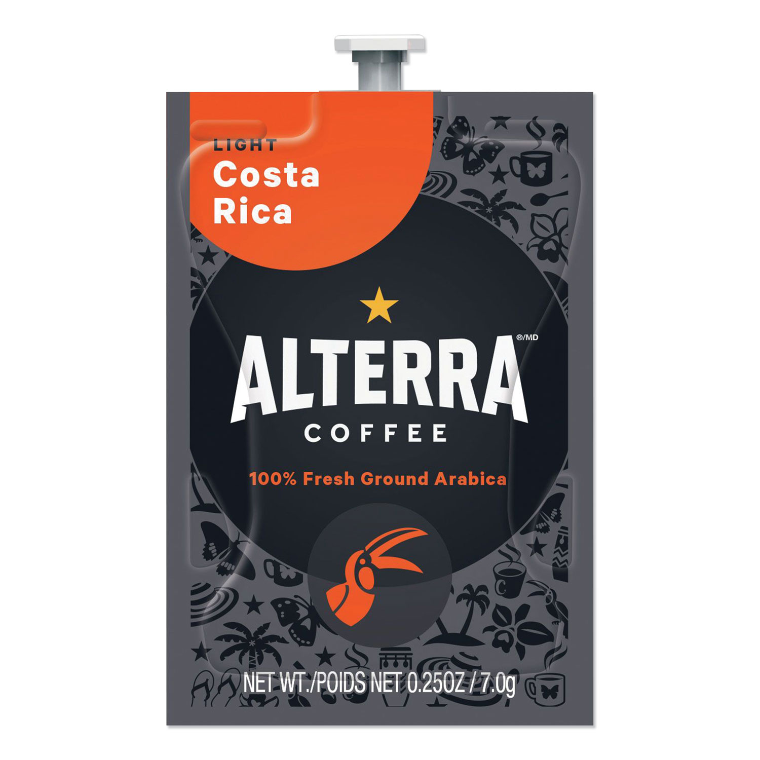 ALTERRA® Coffee Freshpack Pods, Costa Rica, Light Roast, 0.25 oz, 100/Carton