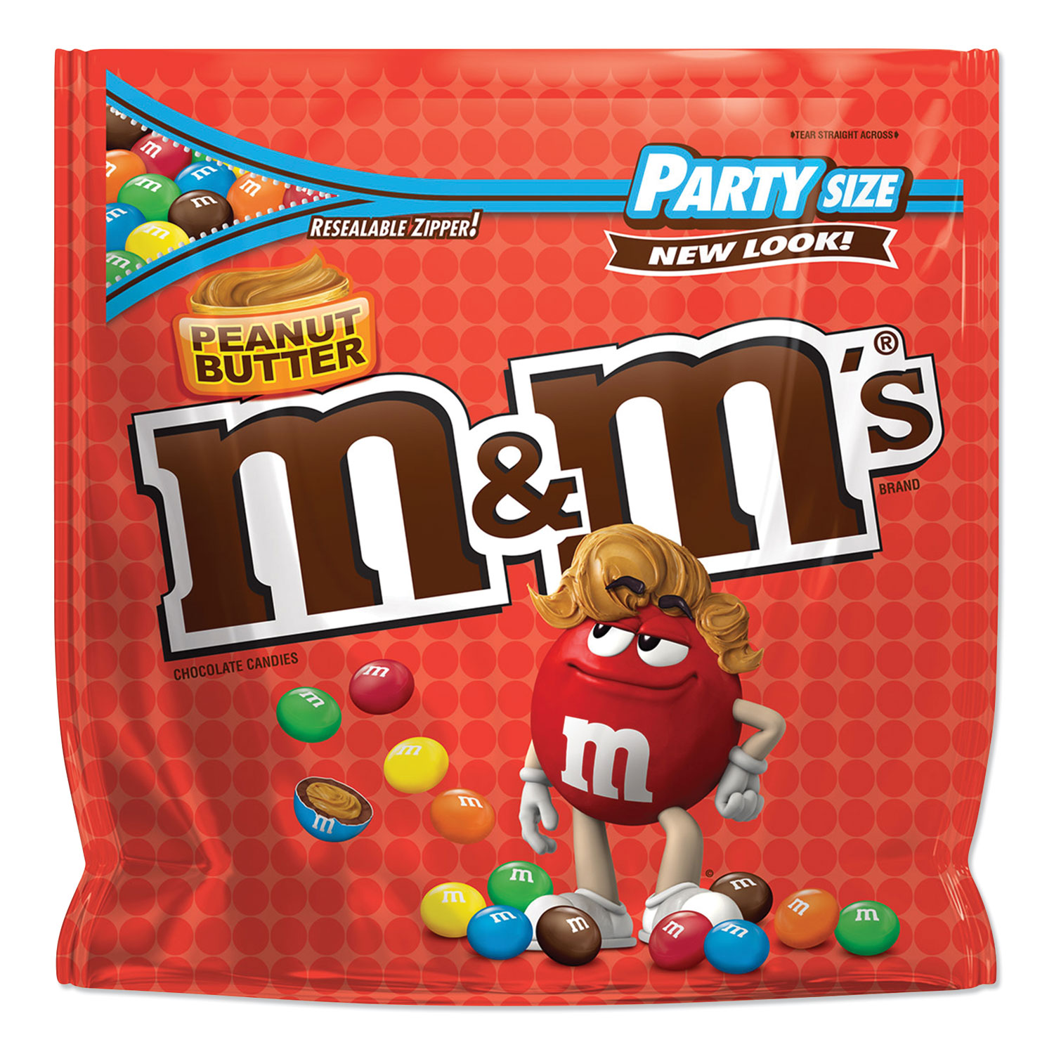  M & M's MMM55085 Chocolate Candies, Peanut Butter, 38 oz Resealable Bag (MNM926779) 