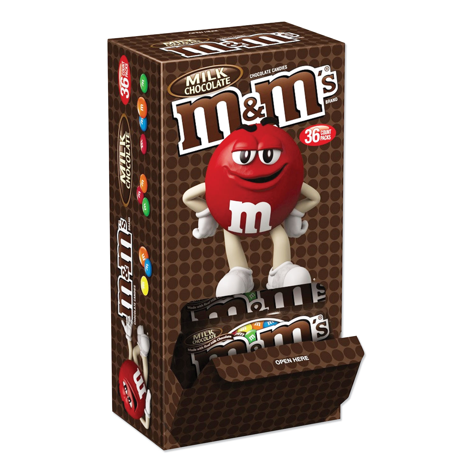  M & M's MMM49990 Chocolate Candies, Milk Chocolate, Individually Wrapped, 1.69 oz, 36/Box (MNM2072055) 