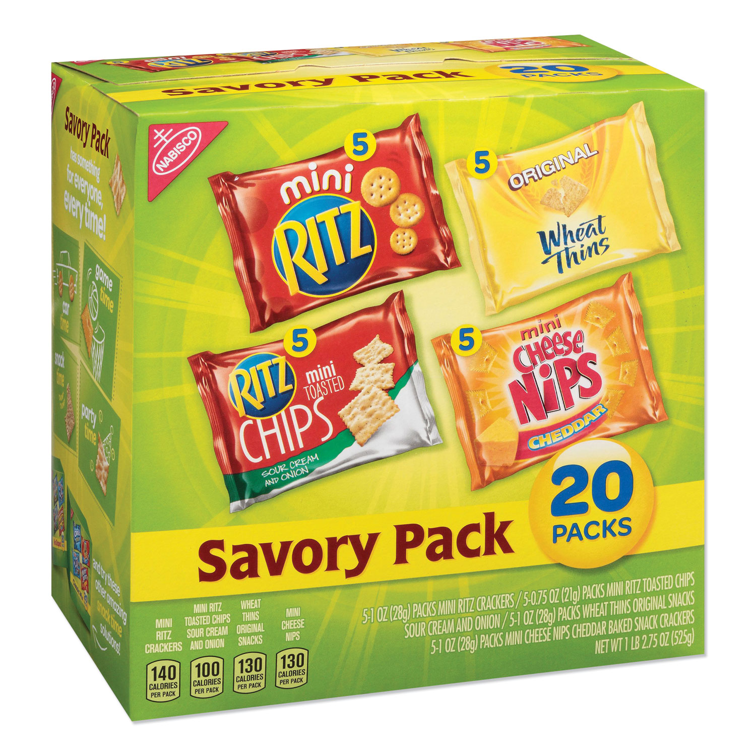  Nabisco MOZ04585 Savory Variety Pack, Assorted Cracker Varieties and Sizes, 20/Carton (NFG2721148) 