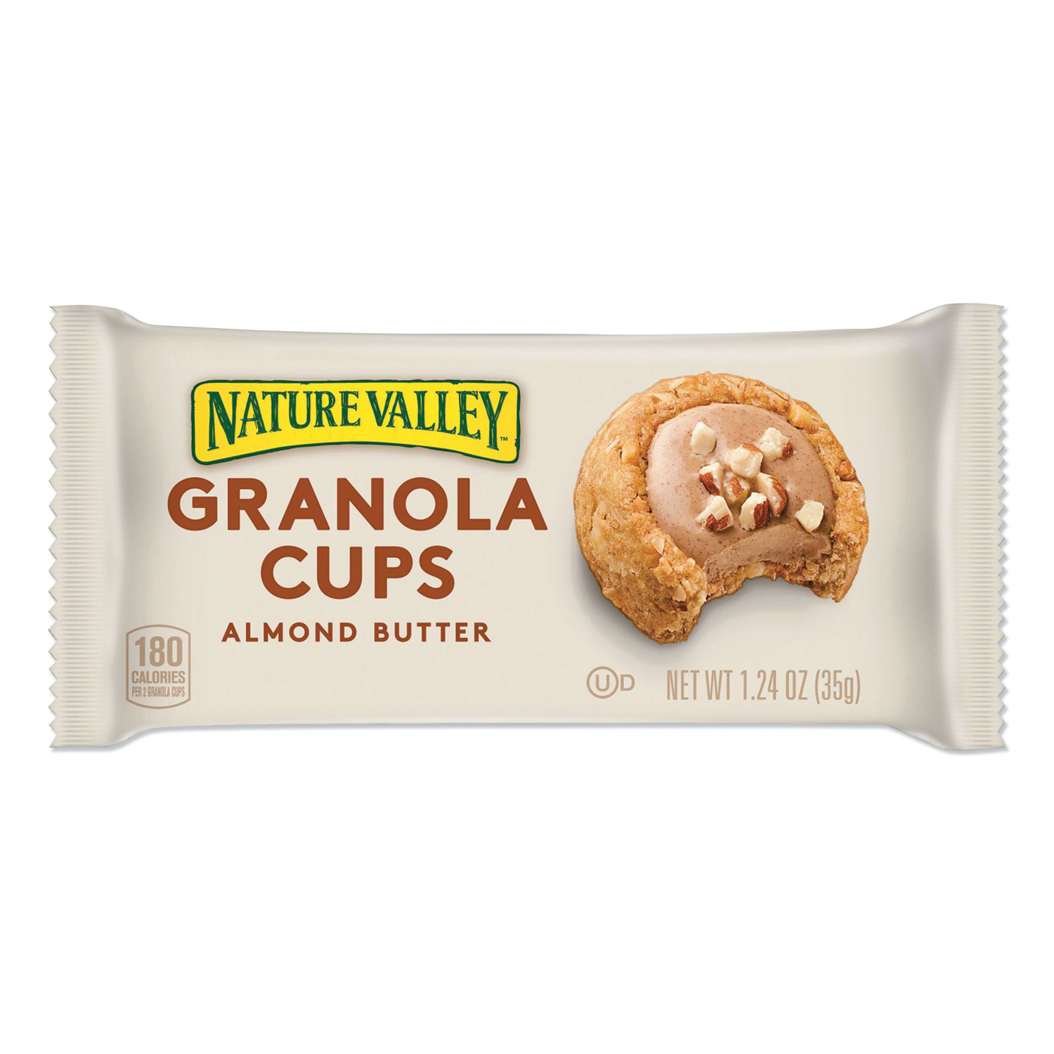  Nature Valley GEM49134 Granola Cups, Almond Butter, 1.24 oz Pack, 12/Box (NVL2720832) 