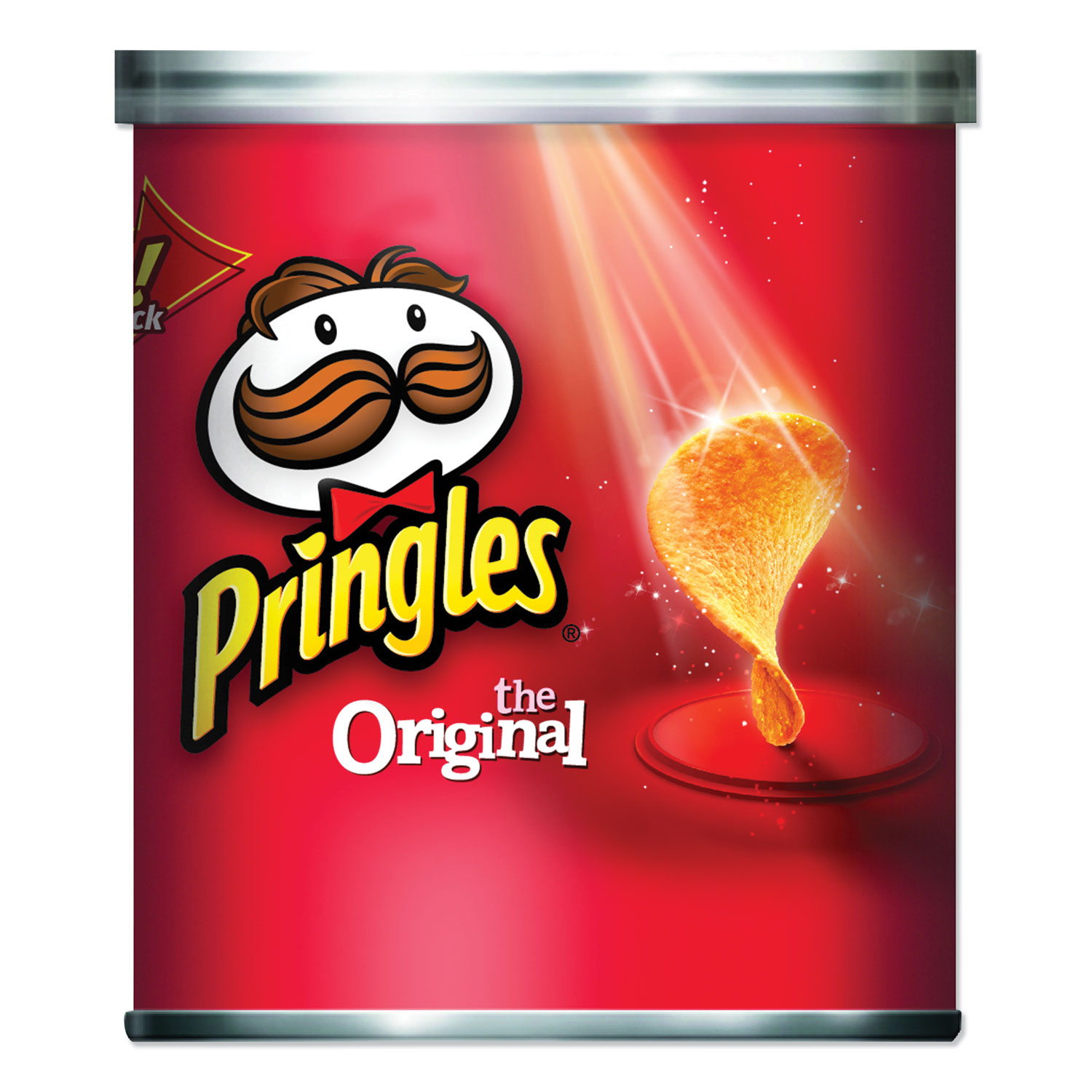 Pringles® Potato Chips, Original, 1.3 oz Canister, 36/Carton