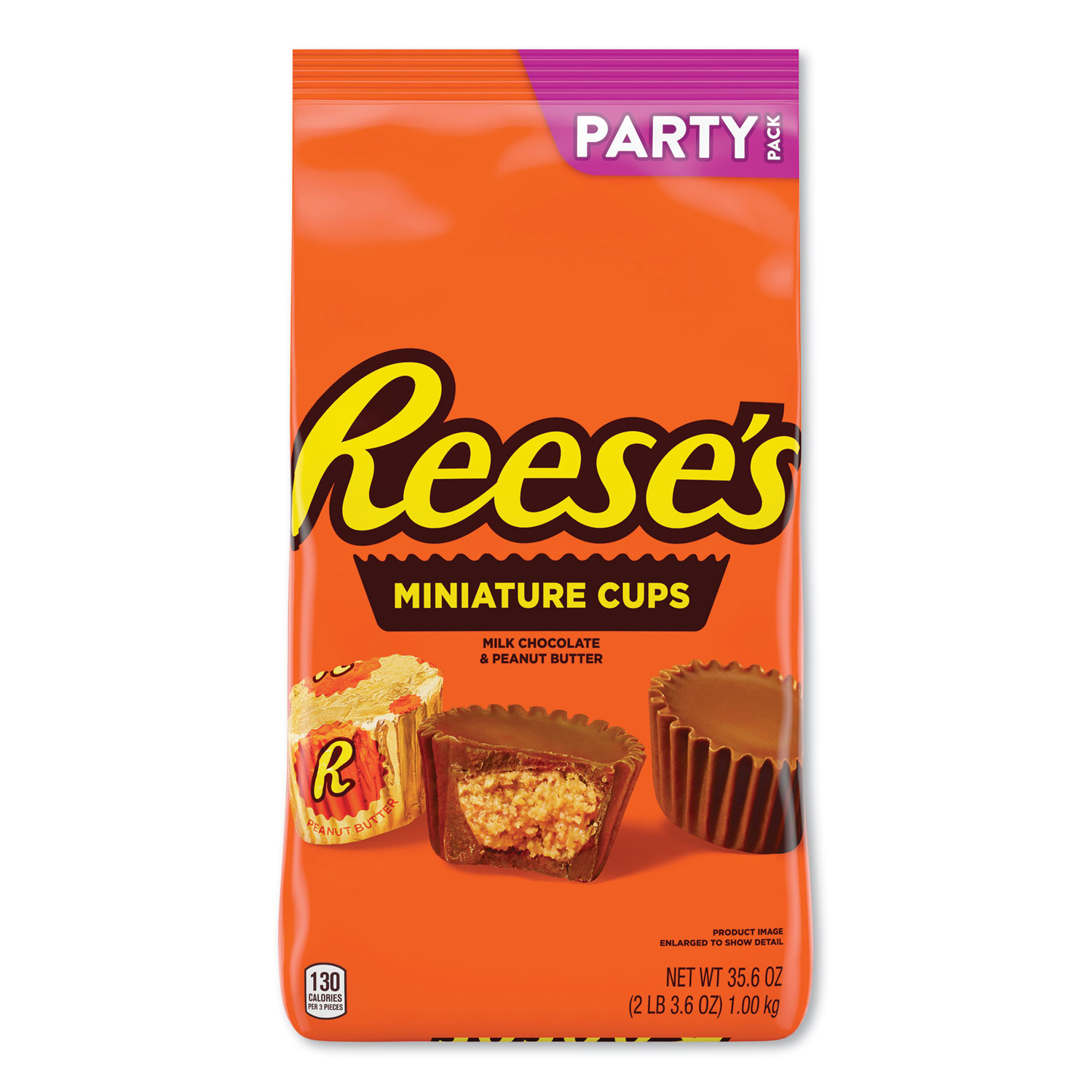 Reeses® Peanut Butter Cups Miniatures Party Pack, Milk Chocolate, 35.6 oz Bag