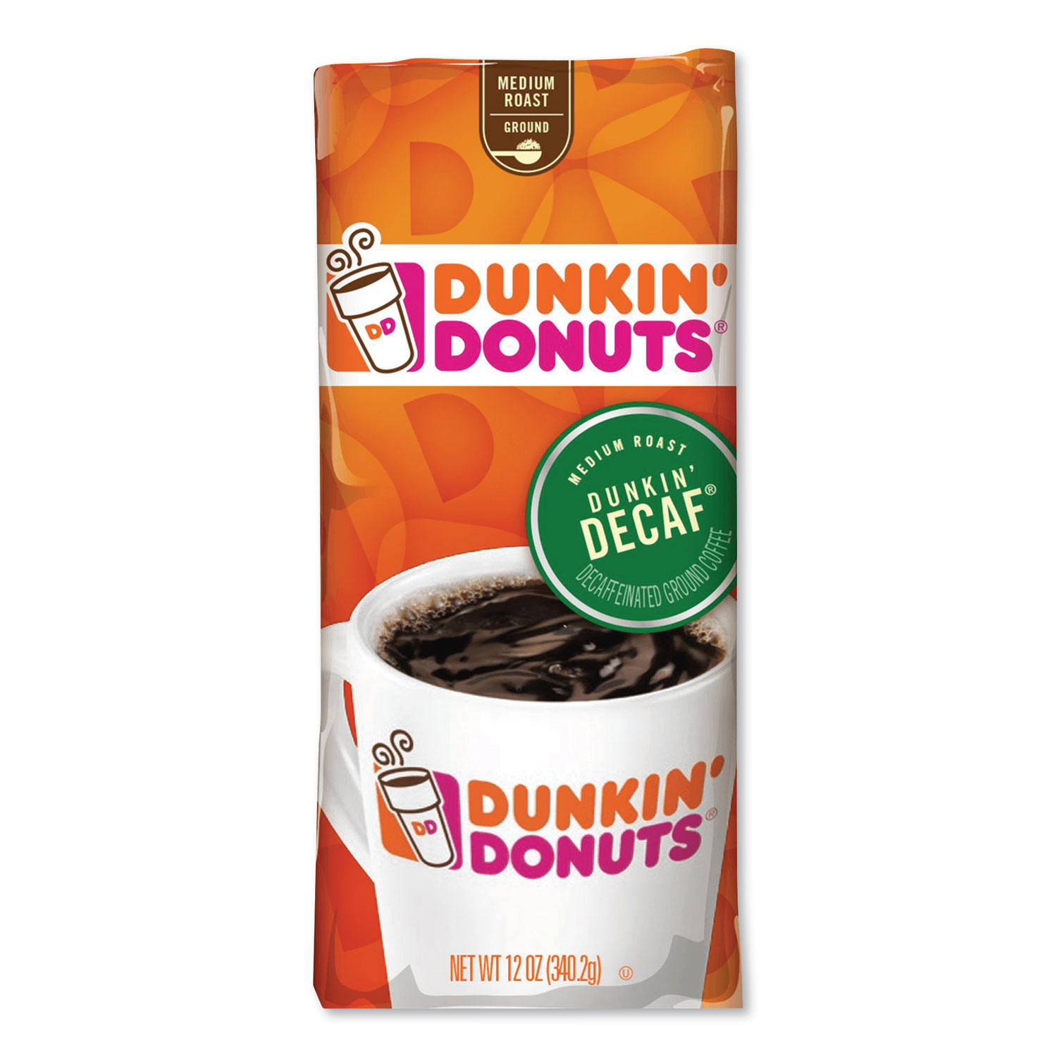 Dunkin Donuts® Original Blend Coffee, Dunkin Decaf, 12 oz Bag