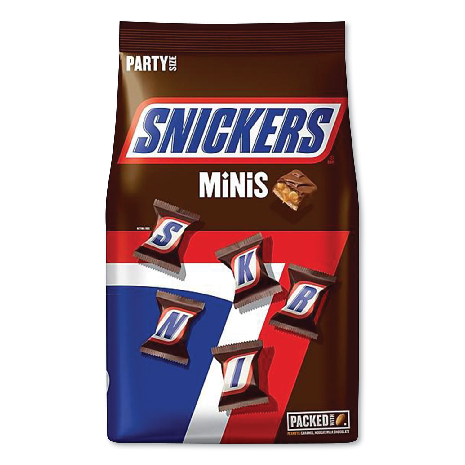  Snickers MMM21024 Minis Size Chocolate Bars, Milk Chocolate, 40 oz, 2/Bundle (SNI2401379) 